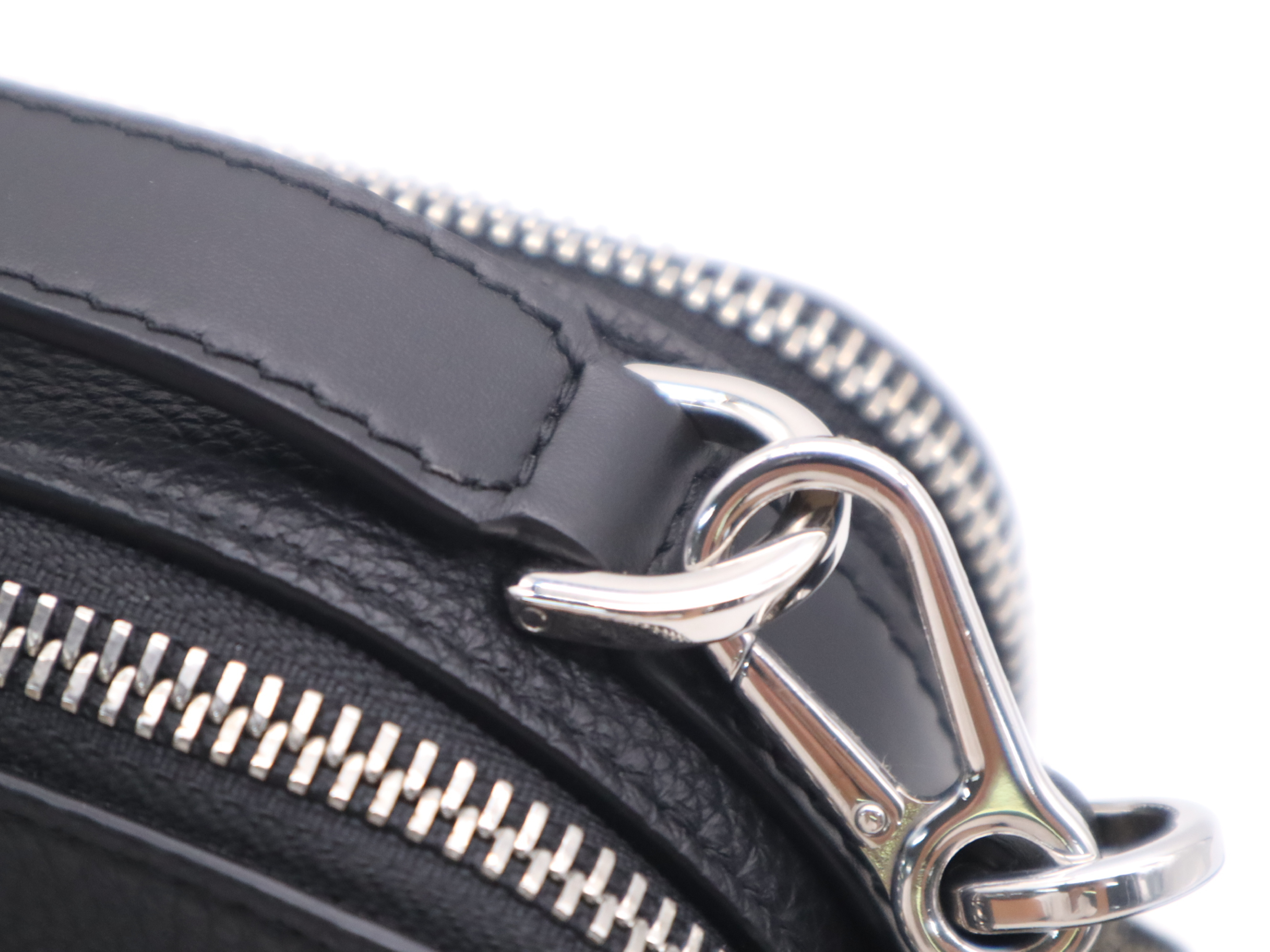 Soft Grain Calf Camera Bag, 2-Way, with Shoulder Strap, Black Handbag — view 8