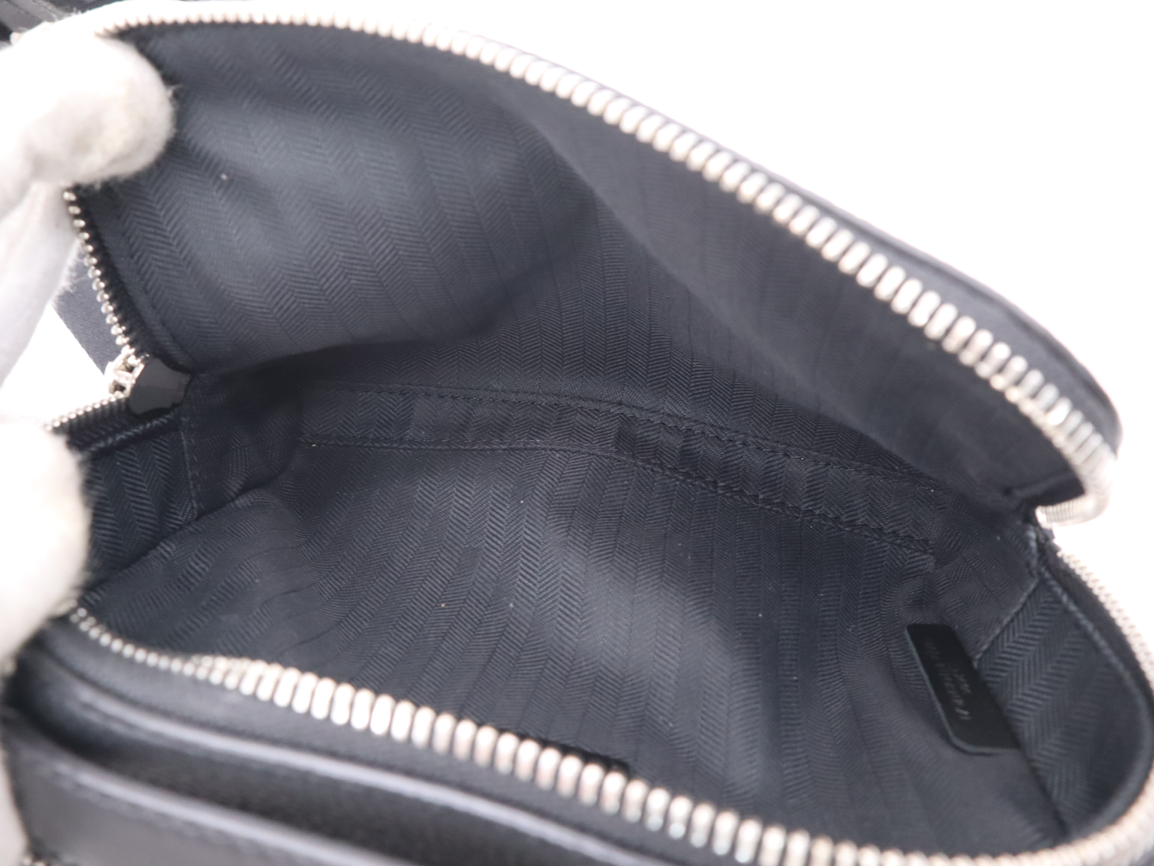 Soft Grain Calf Camera Bag, 2-Way, with Shoulder Strap, Black Handbag — view 10