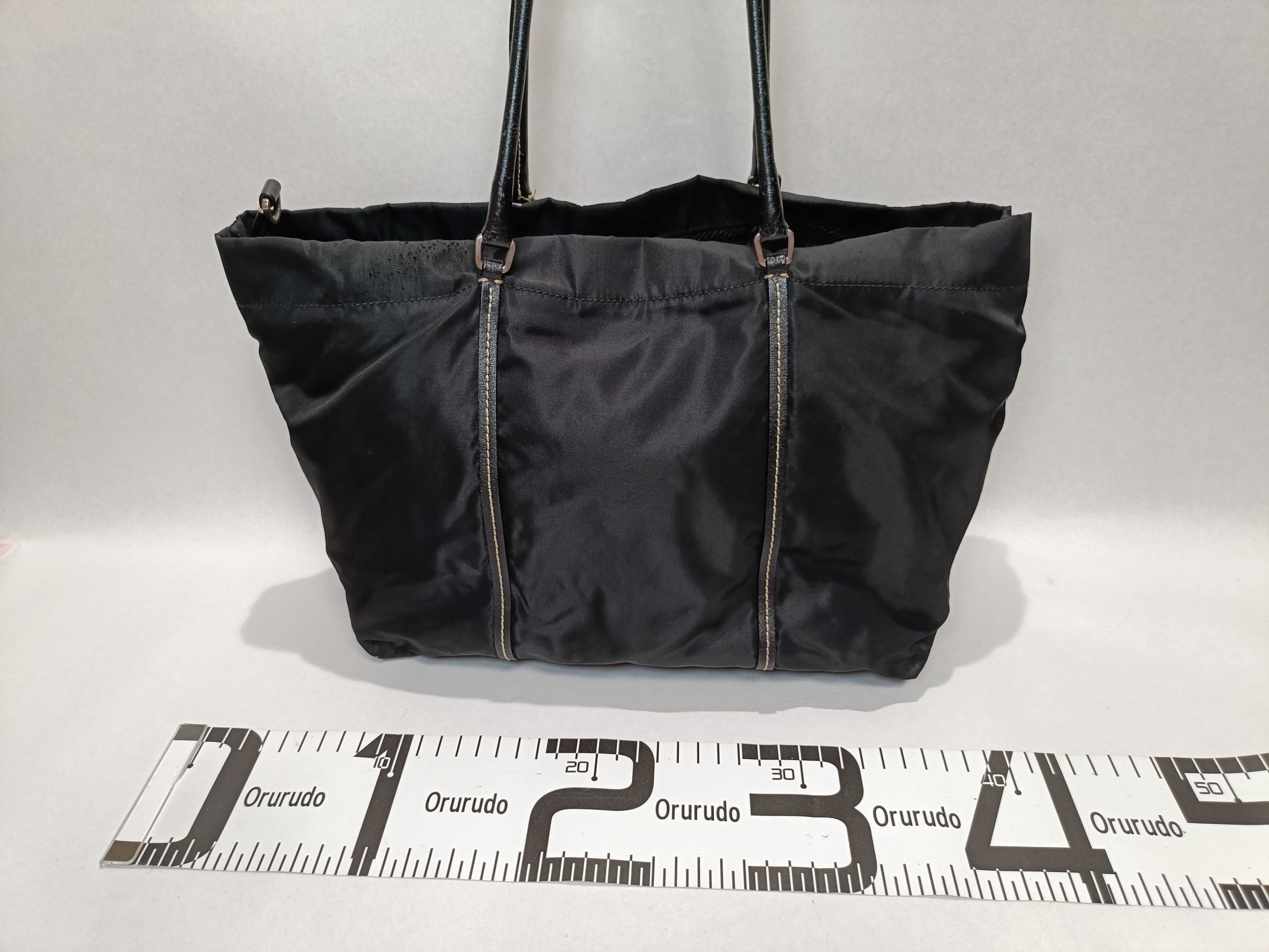 Nylon Tote Bag with Triangle Logo — view 2