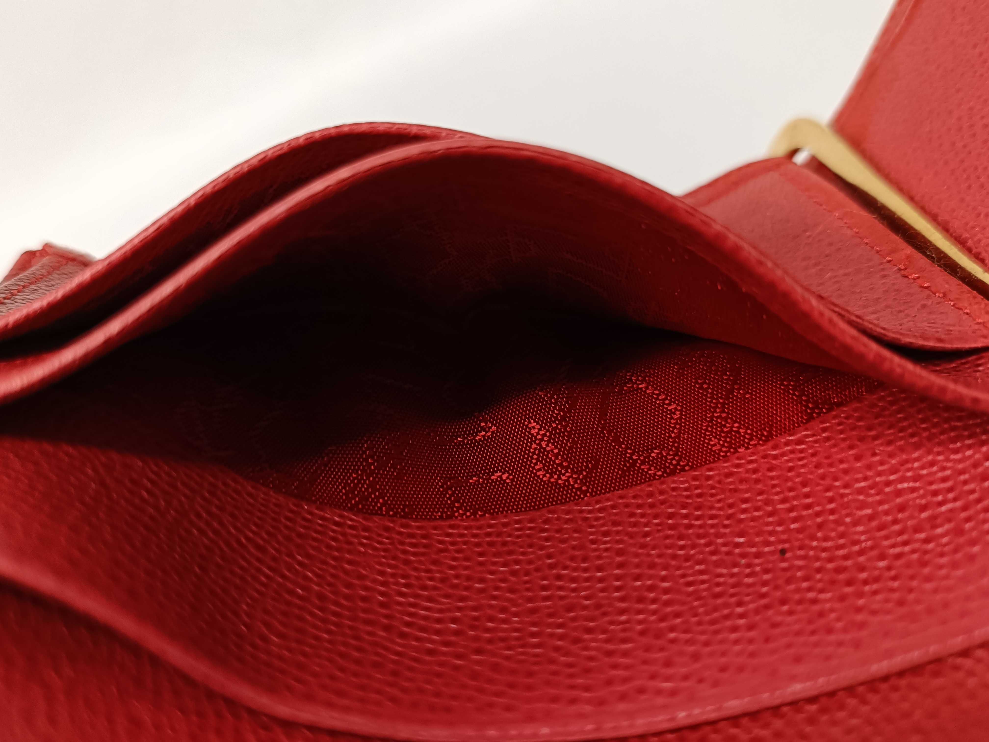 folding wallet with money clip, leather, red, billfold. — view 14