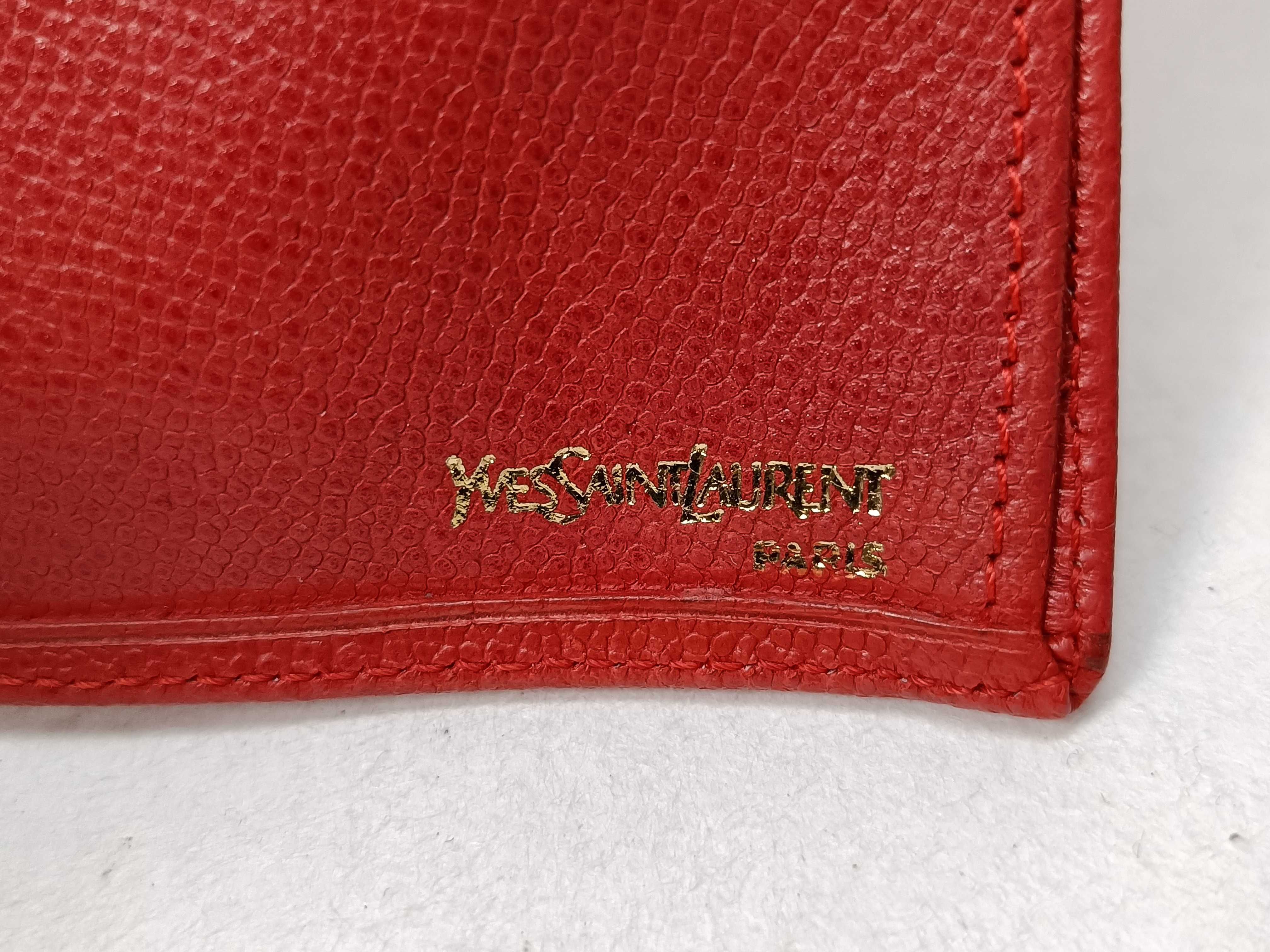folding wallet with money clip, leather, red, billfold. — view 15