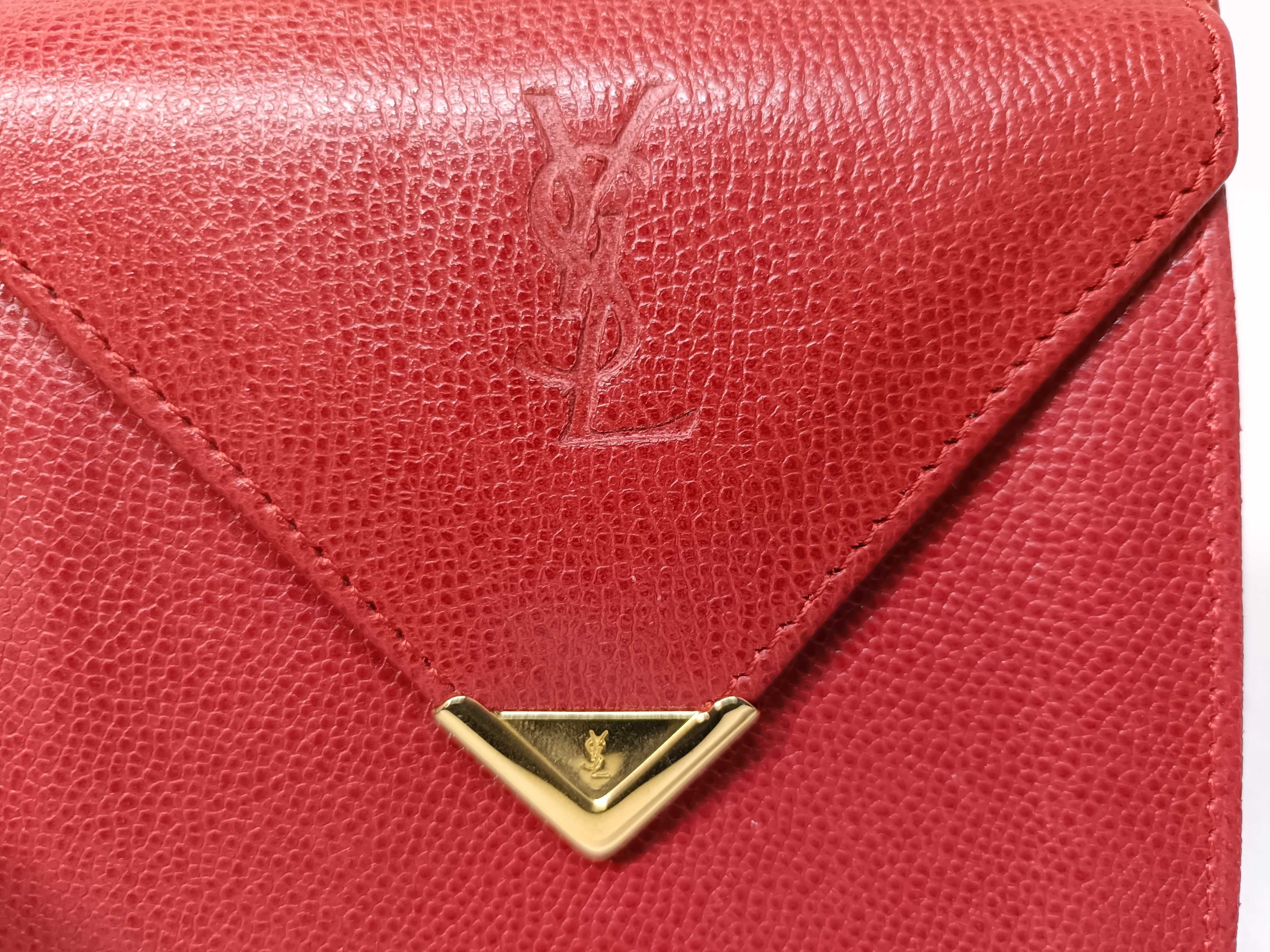 folding wallet with money clip, leather, red, billfold. — view 7