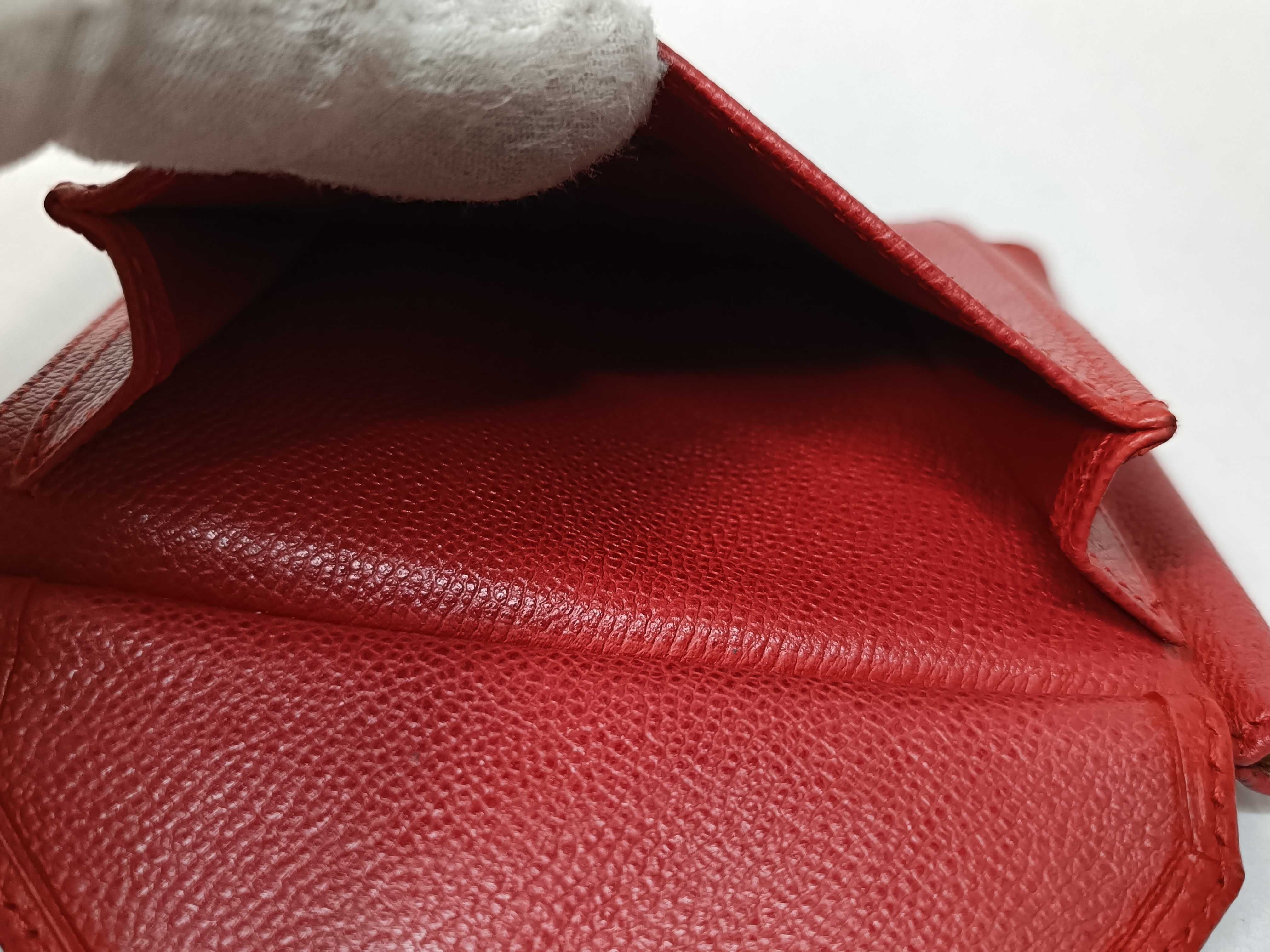 folding wallet with money clip, leather, red, billfold. — view 10