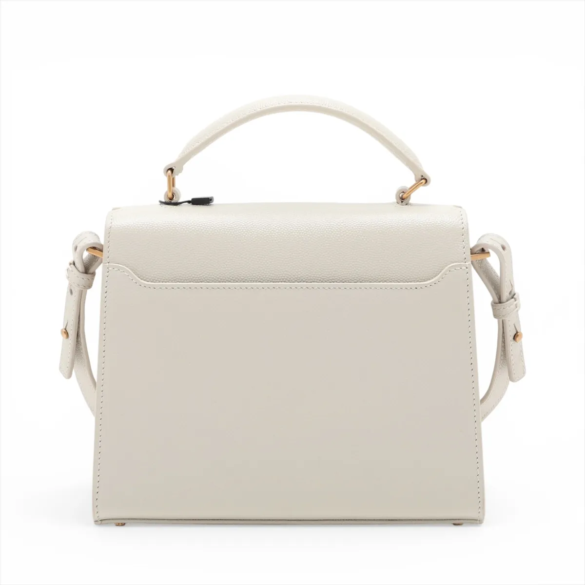 Cassandra Leather 2-Way Handbag, White, 623930 — view 2