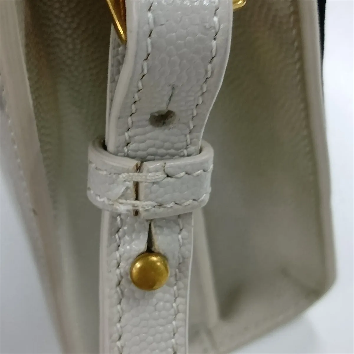 Cassandra Leather 2-Way Handbag, White, 623930 — view 12
