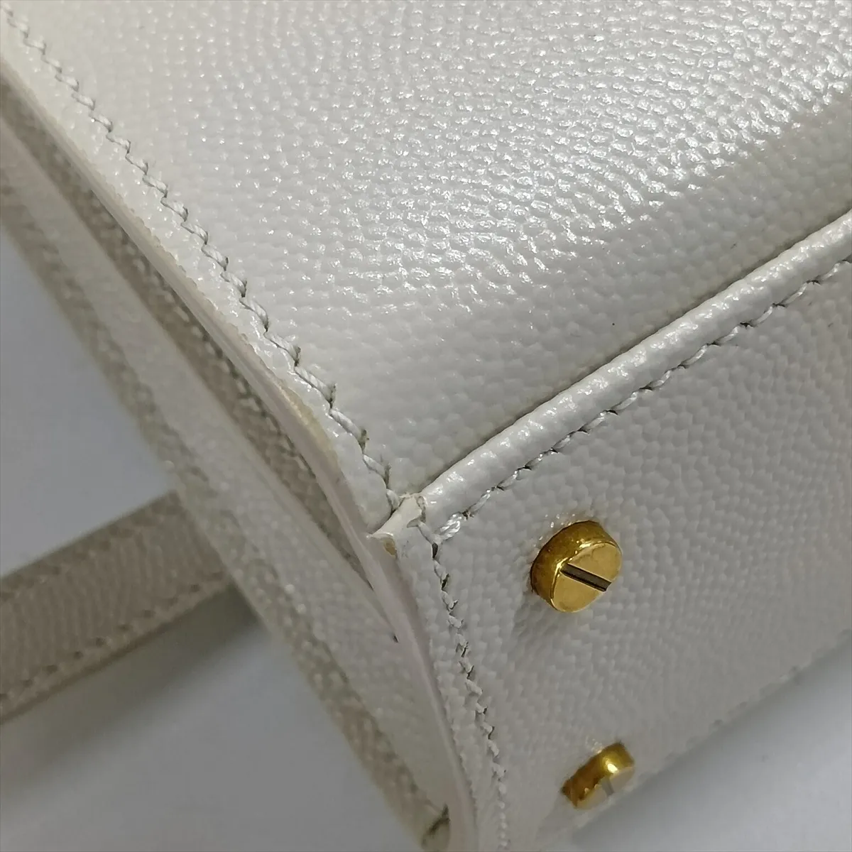 Cassandra Leather 2-Way Handbag, White, 623930 — view 14