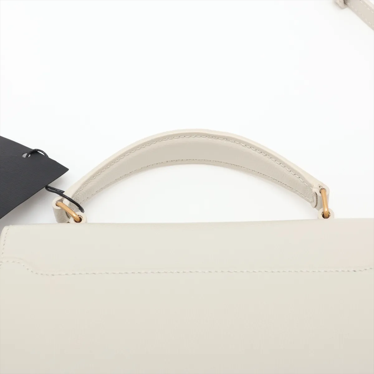 Cassandra Leather 2-Way Handbag, White, 623930 — view 6