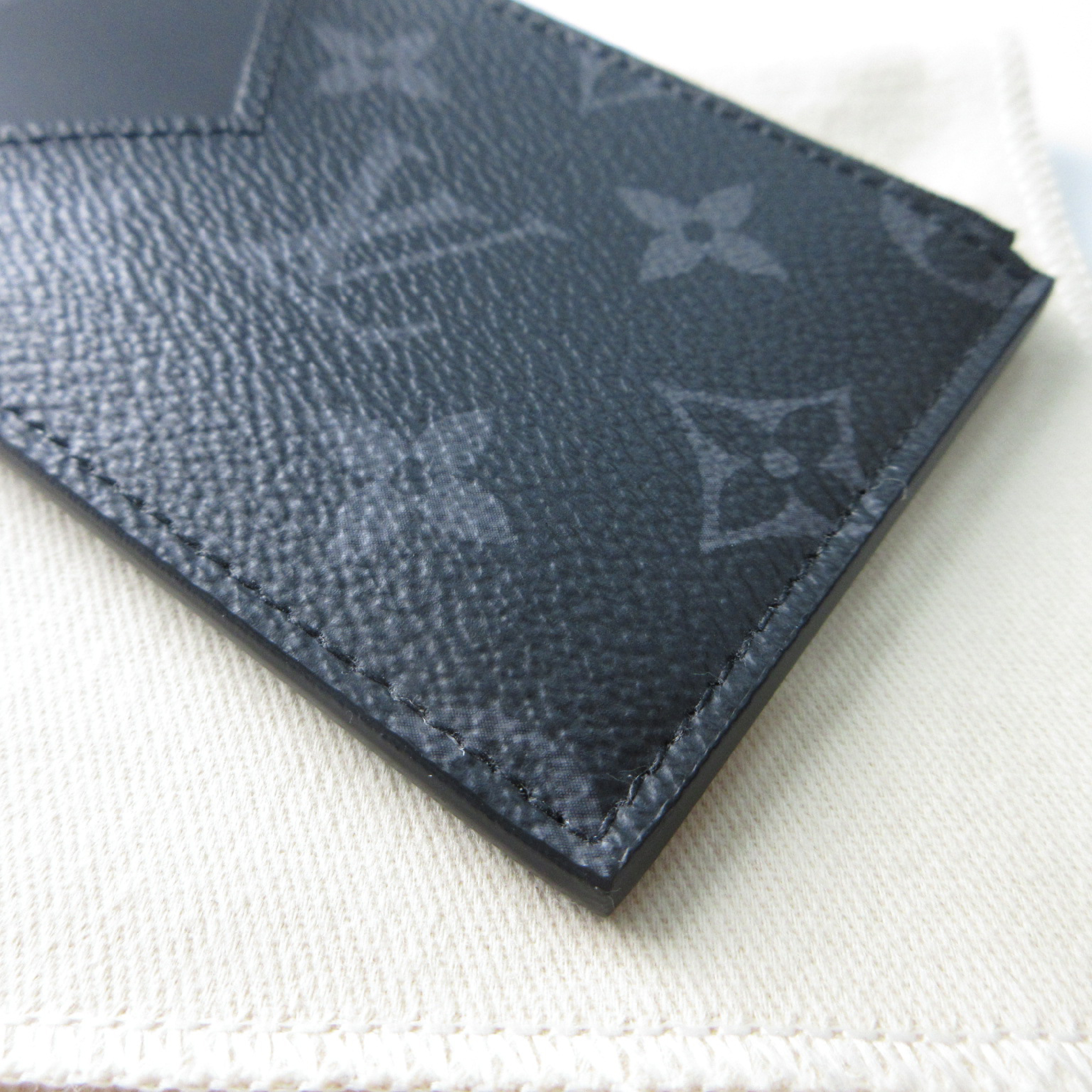 Unused Monogram Eclipse M29656 Coin Card Holder Fragment Case Coin Purse Card Case Wallet RFID Tag Confirmed Card Case — view 4