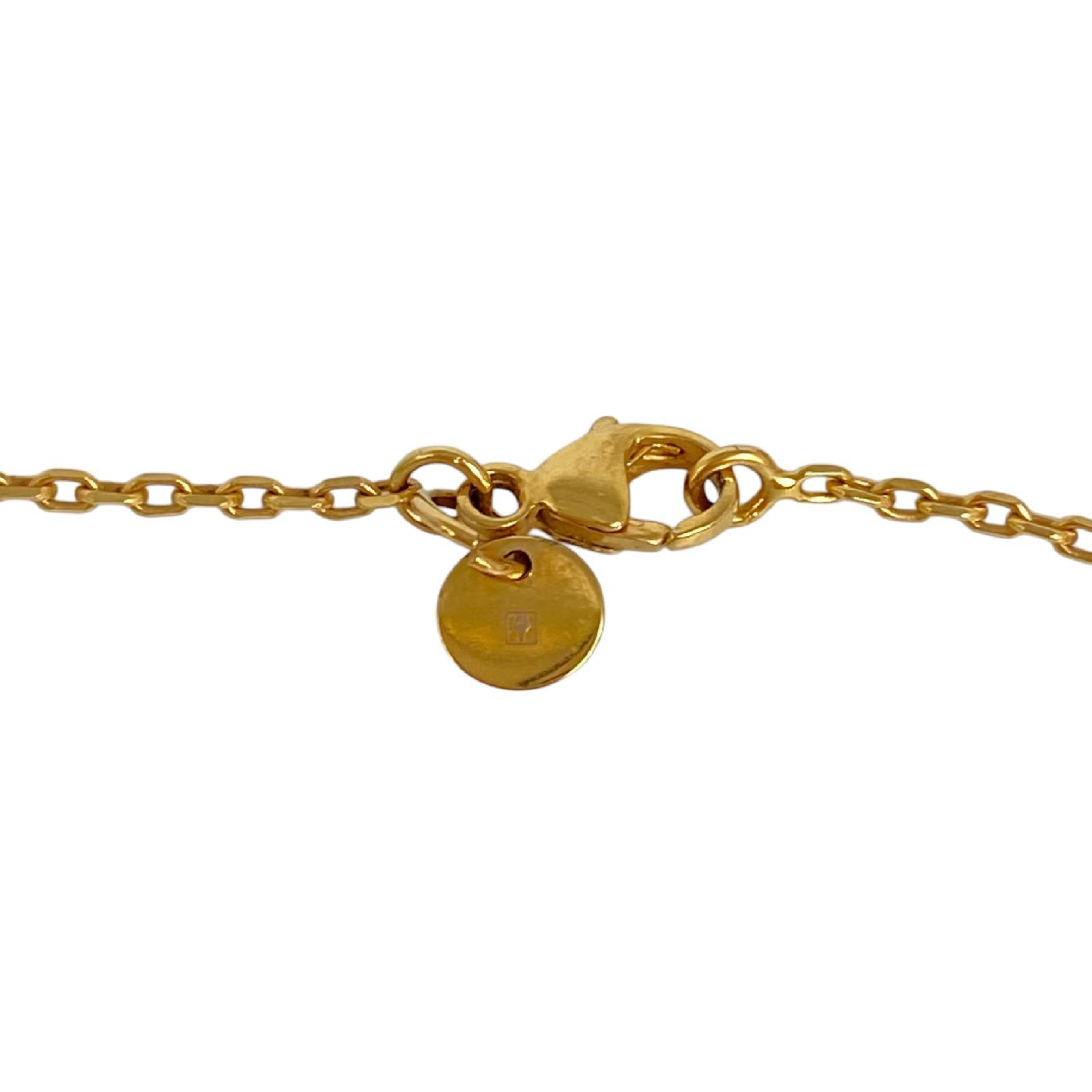 【*Shipped from: Hong Kong*】HERMES ( ) Gold-colored Metal/Calfskin Adoucoeur Necklace Stamp Z Necklace — view 8