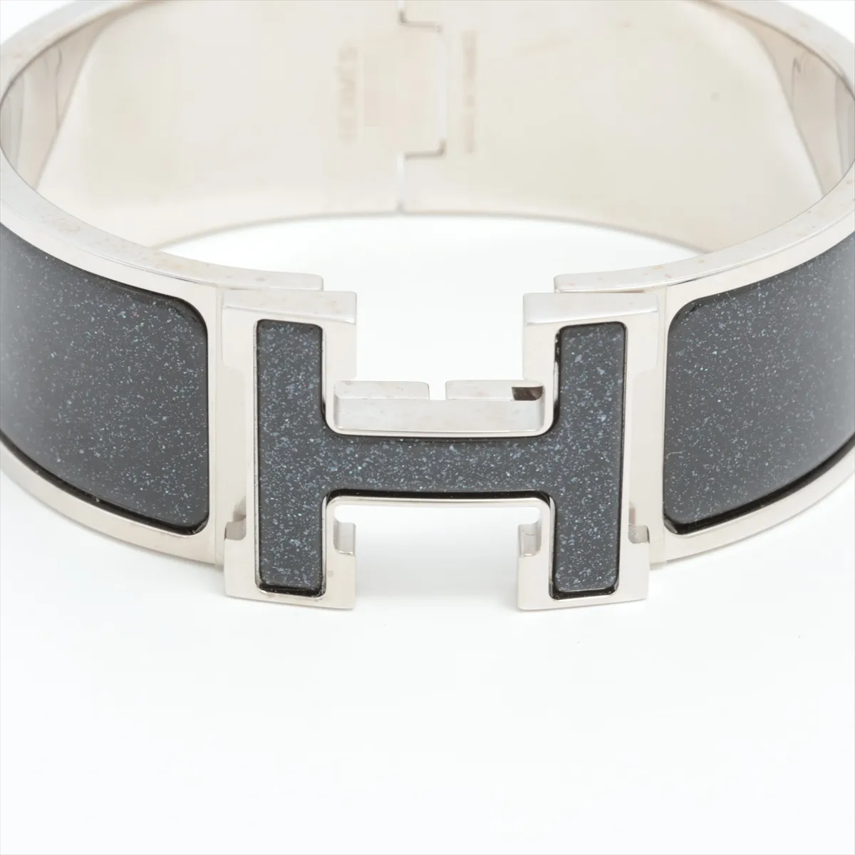 Clic Clac H Large Glitter Bracelet, Metal, — view 3