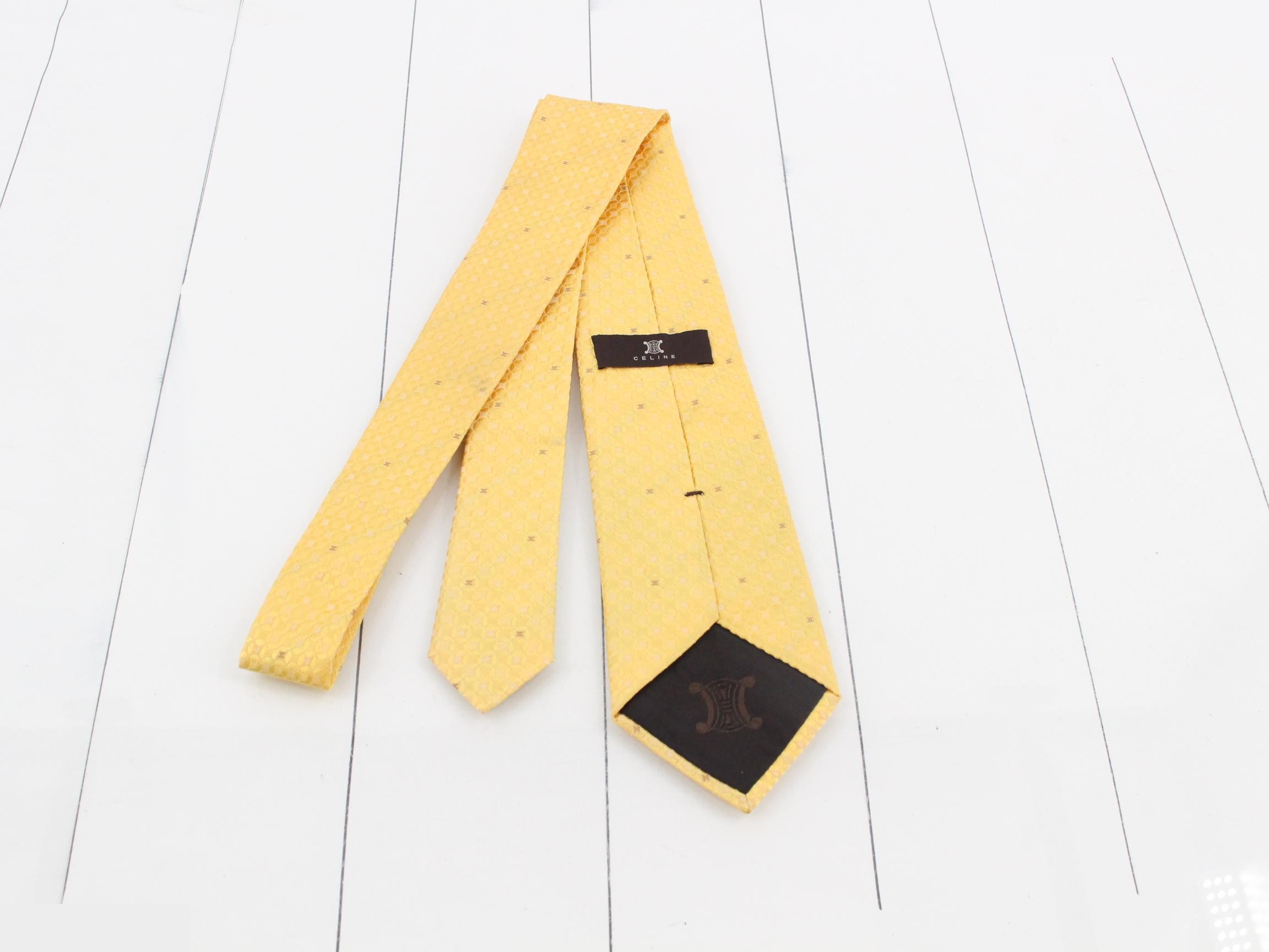 silk tie, yellow — view 2