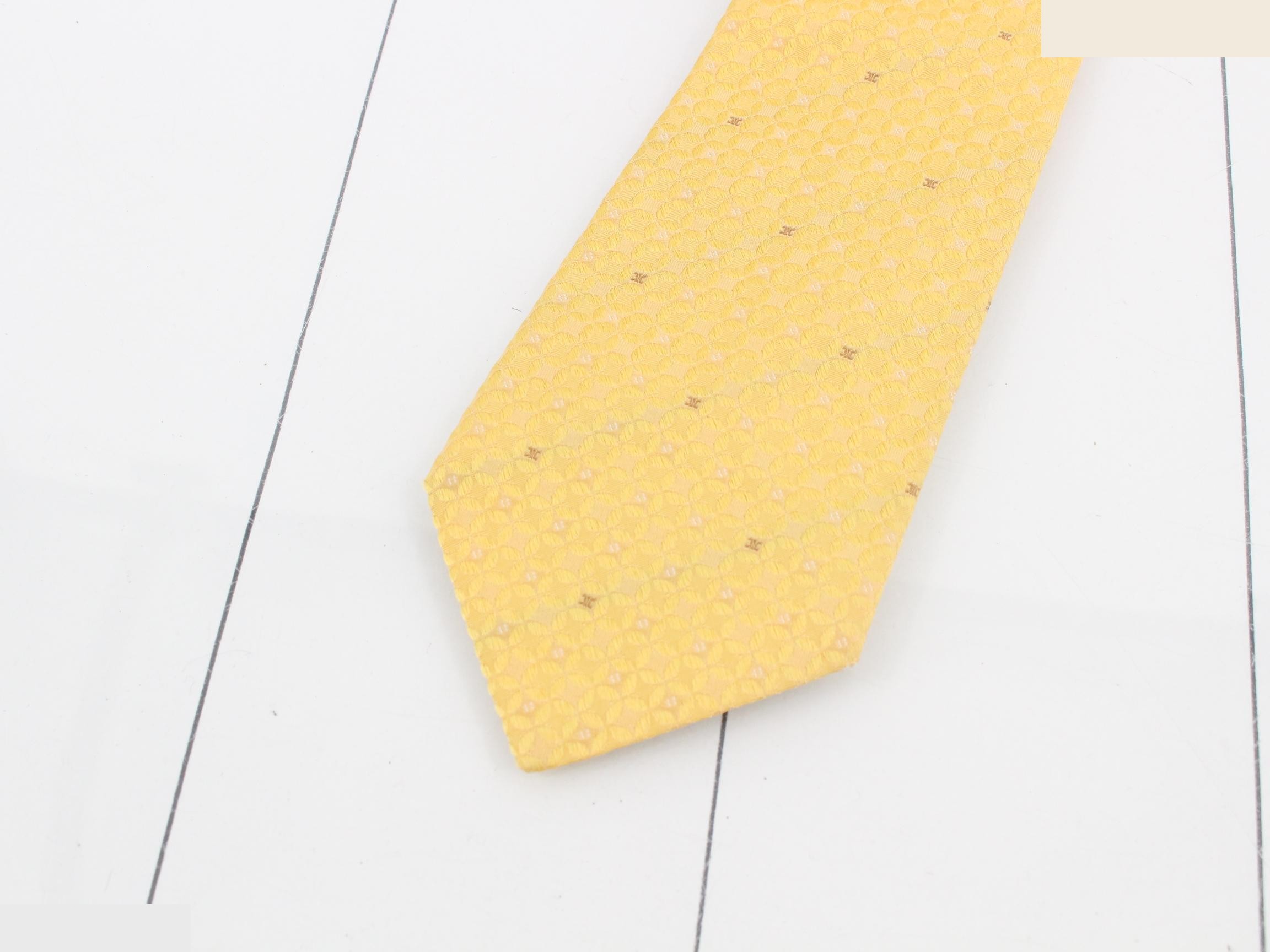 silk tie, yellow — view 3