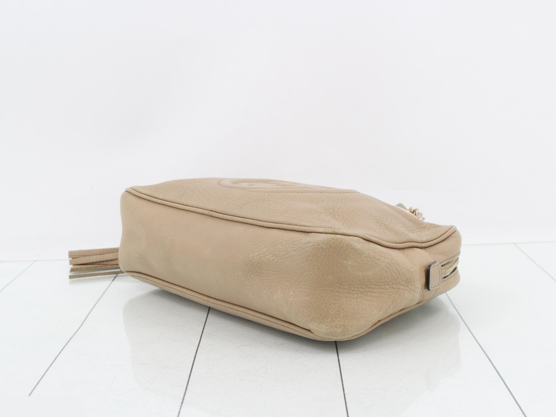 Soho Chain Shoulder Bag, Beige — view 6