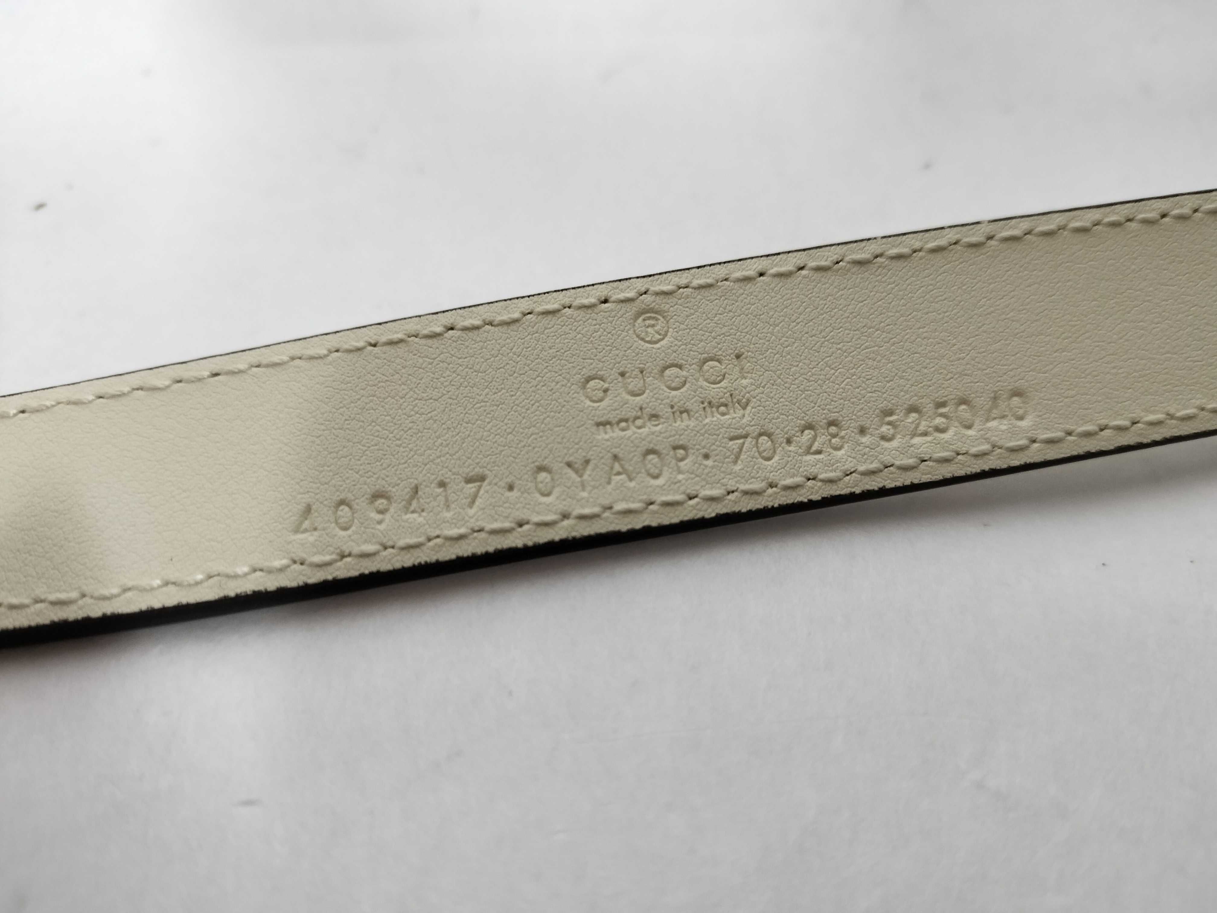 GG 409417 Double G Slim Belt, Size 70 — view 7