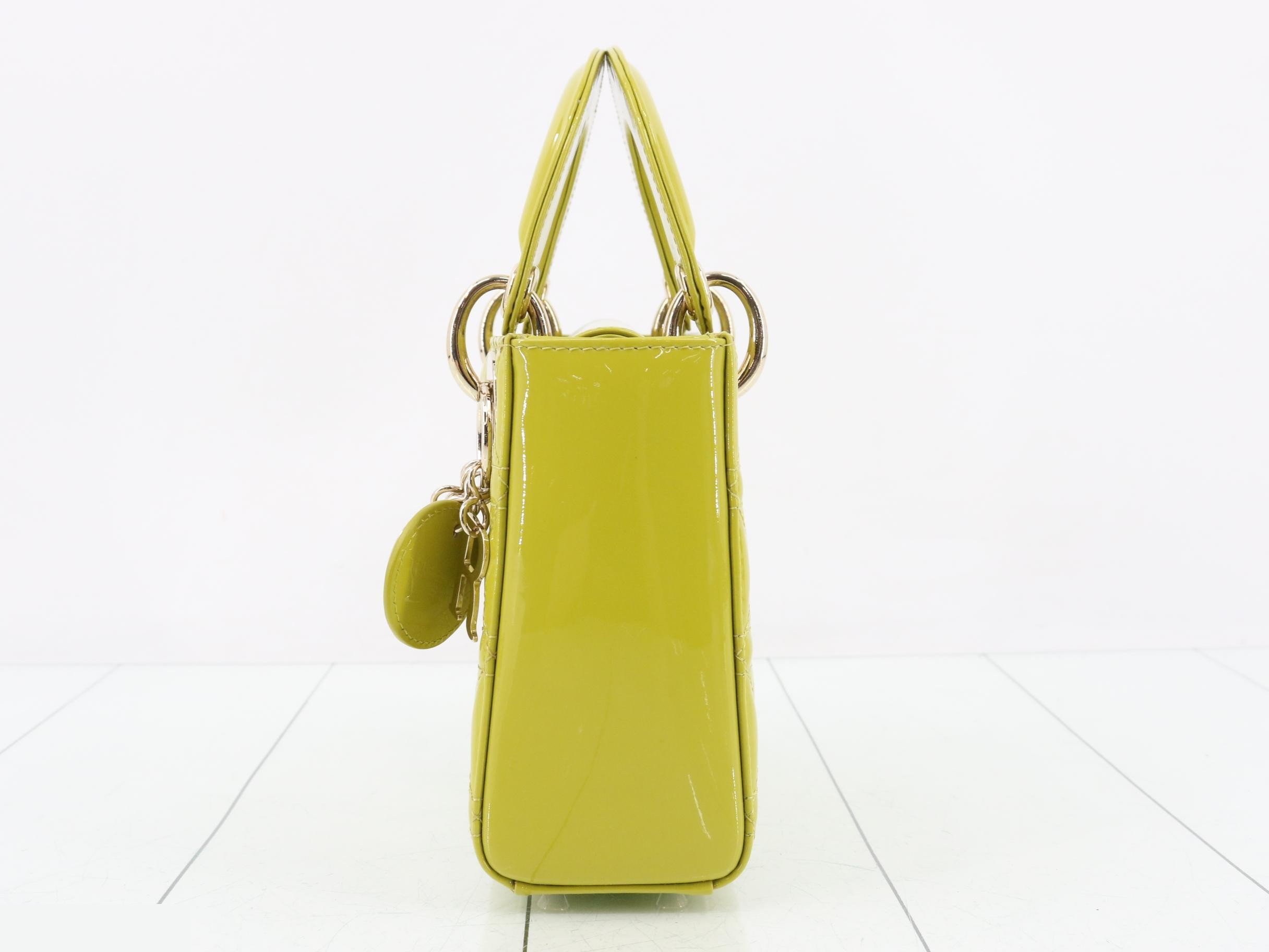 Lady Dior Cannage Enamel 2-Way Handbag — view 3