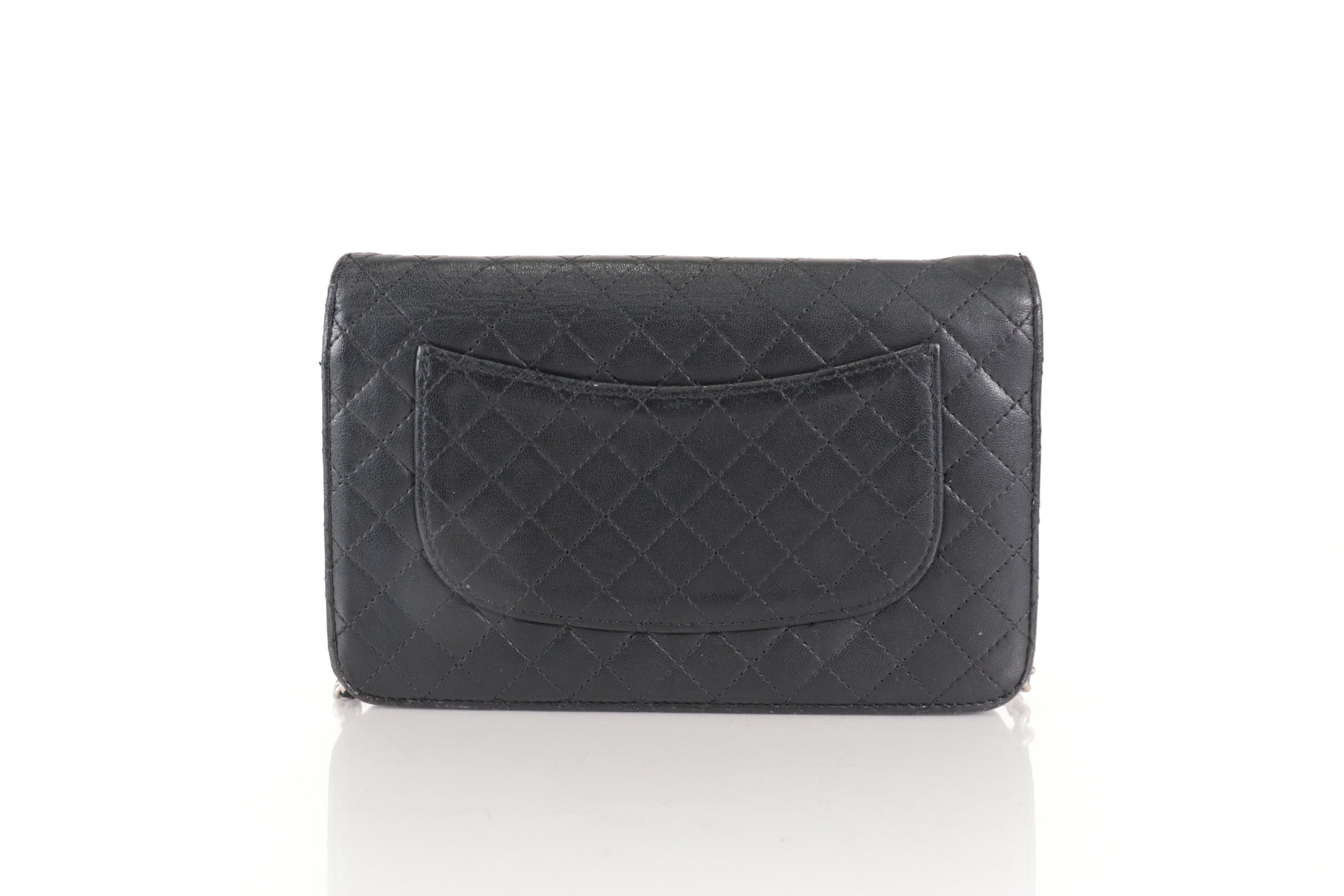 Micro Matelassé Lambskin Chain Wallet, Silver Hardware, Serial Number 12-series Shoulder Bag — view 2