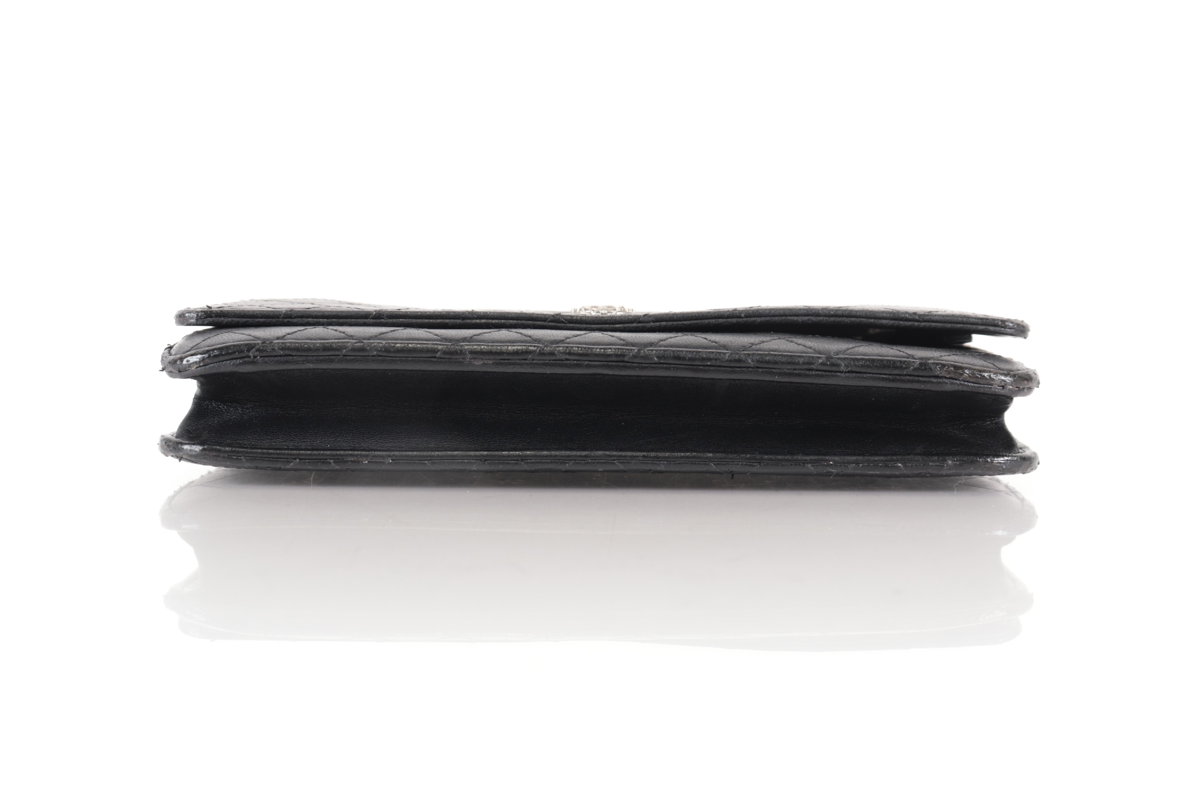 Micro Matelassé Lambskin Chain Wallet, Silver Hardware, Serial Number 12-series Shoulder Bag — view 7