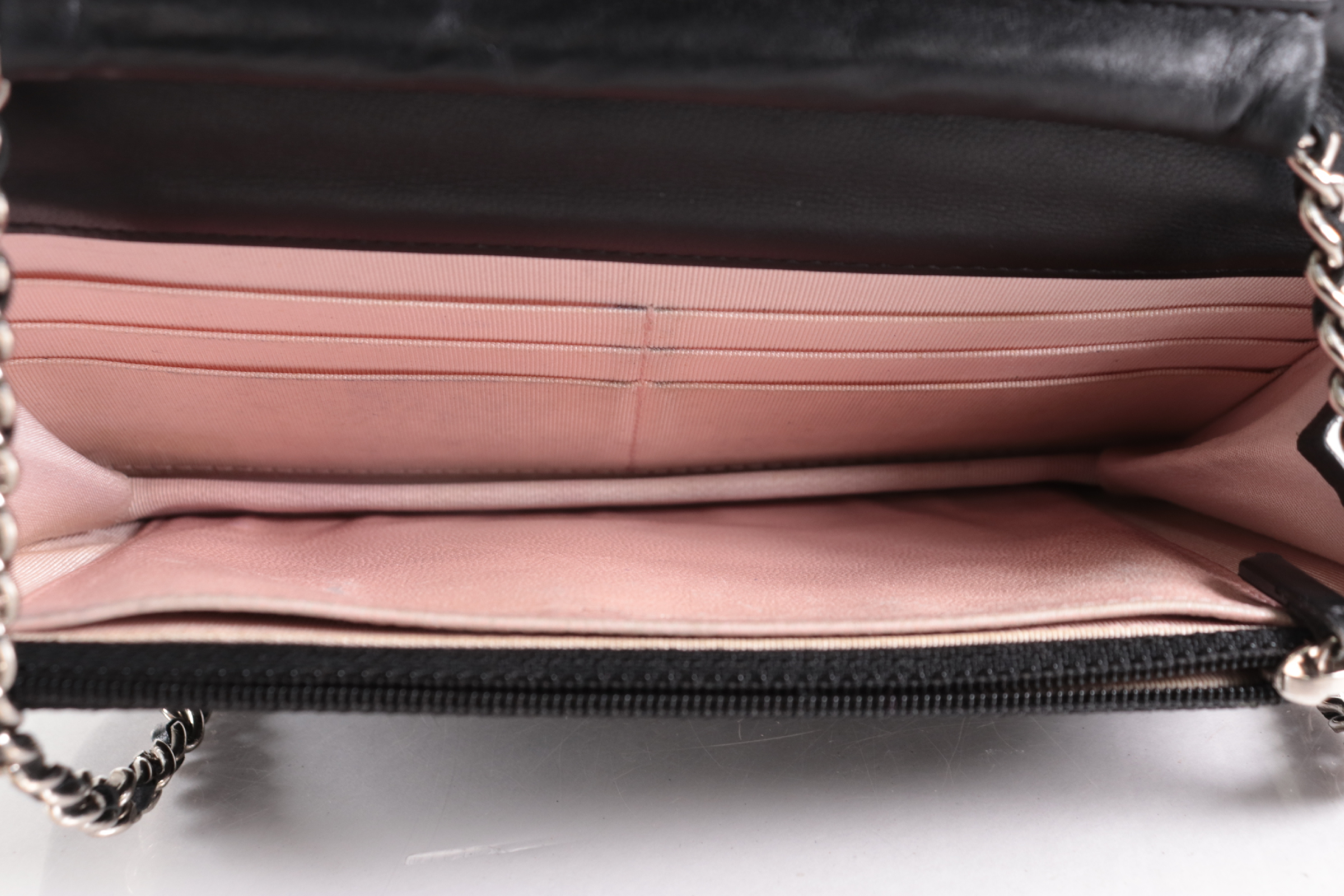 Micro Matelassé Lambskin Chain Wallet, Silver Hardware, Serial Number 12-series Shoulder Bag — view 9