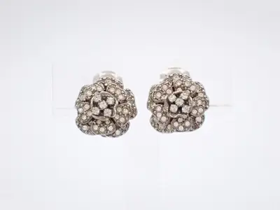 Camellia Rhinestone Earrings 98A