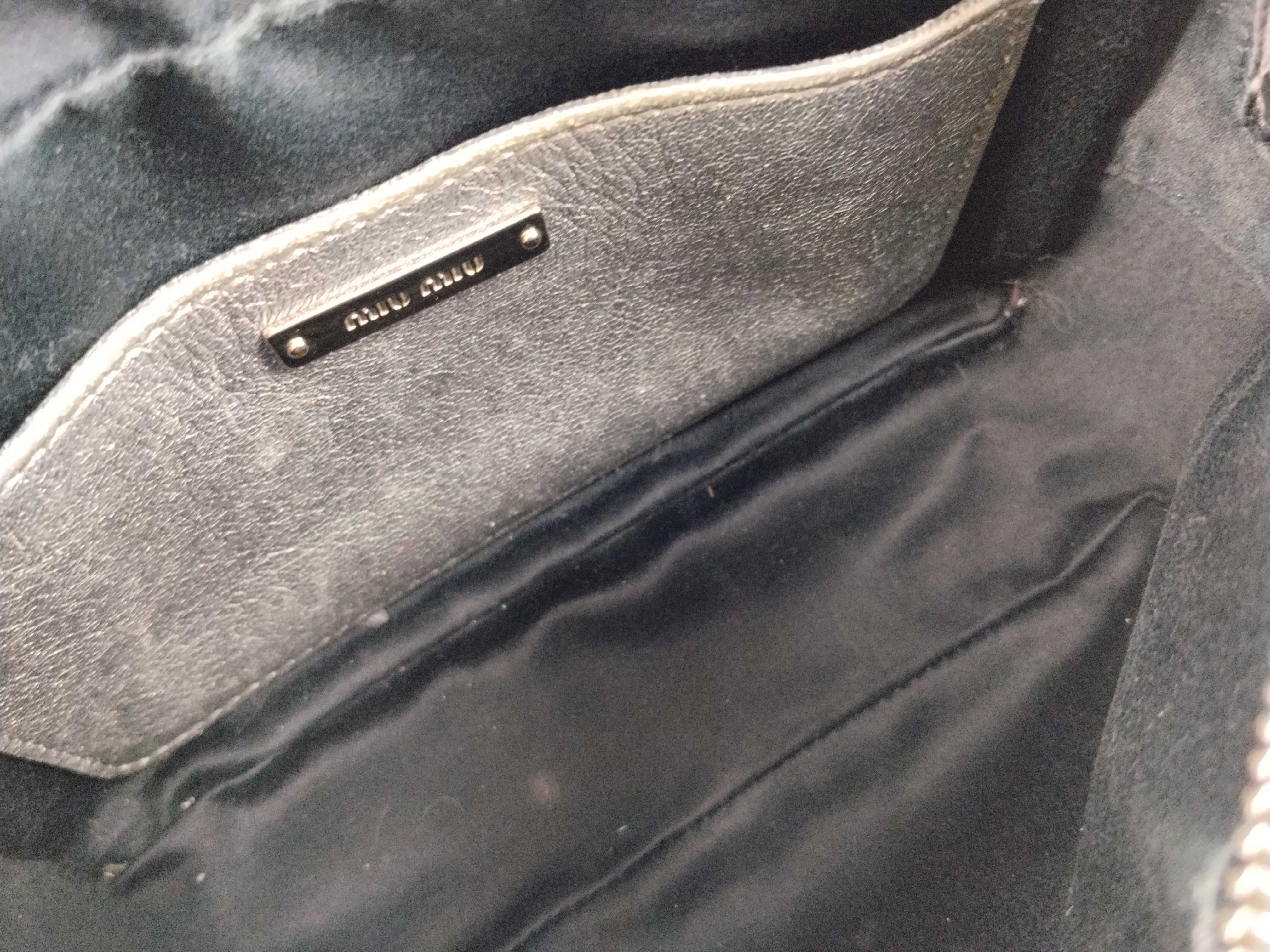 Matelassé Leather Chain Shoulder Bag, Gray — view 11