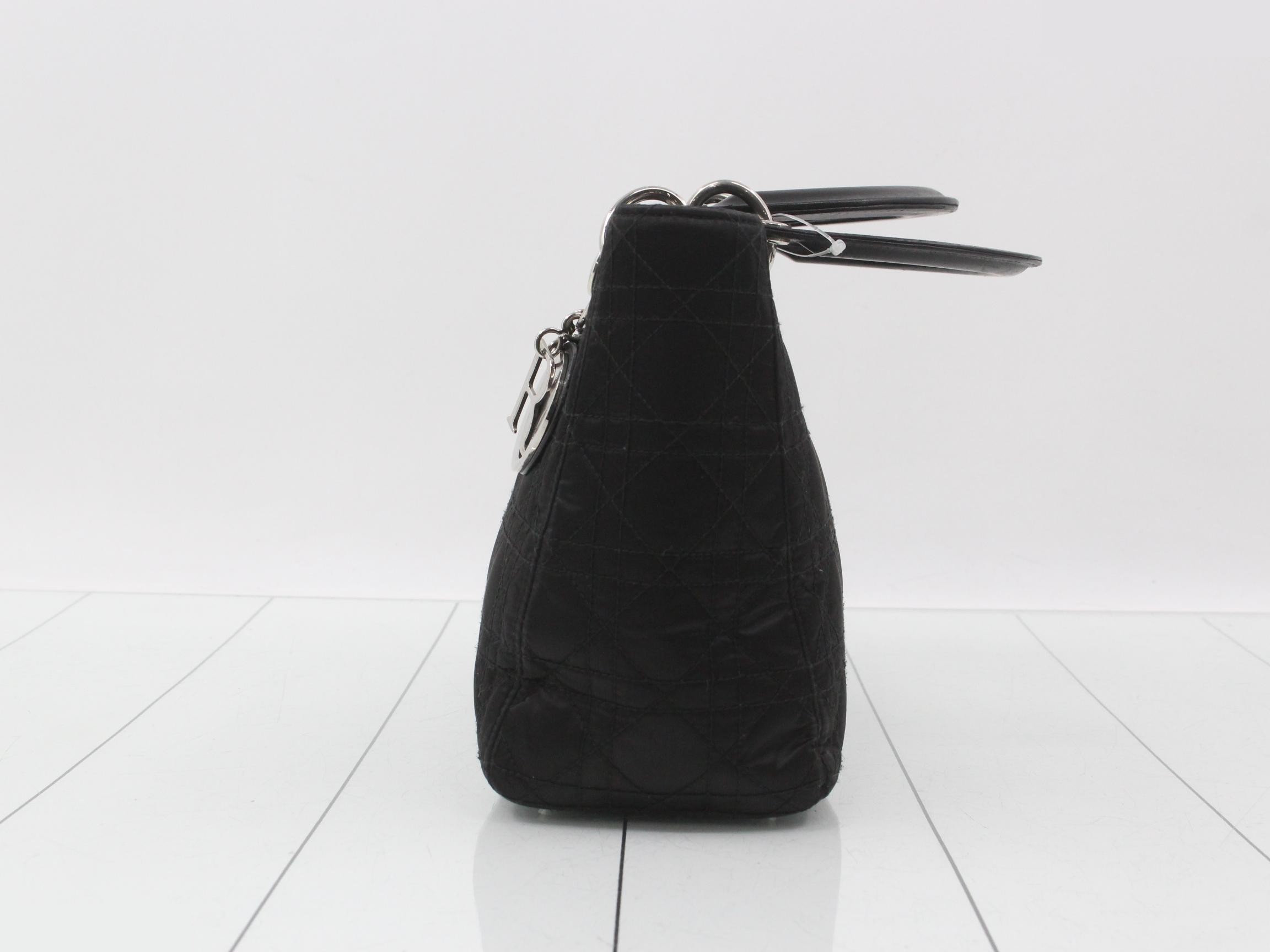 Lady Dior Cannage Lambskin Nylon — view 3