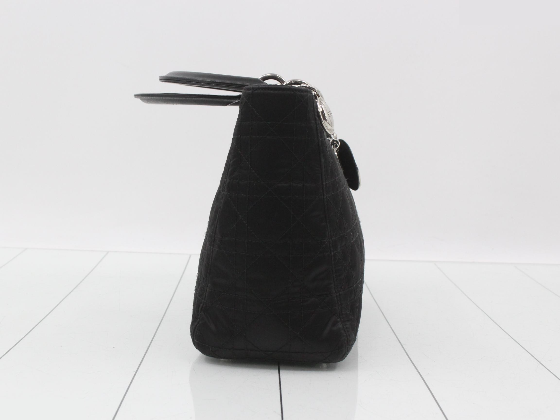 Lady Dior Cannage Lambskin Nylon — view 4