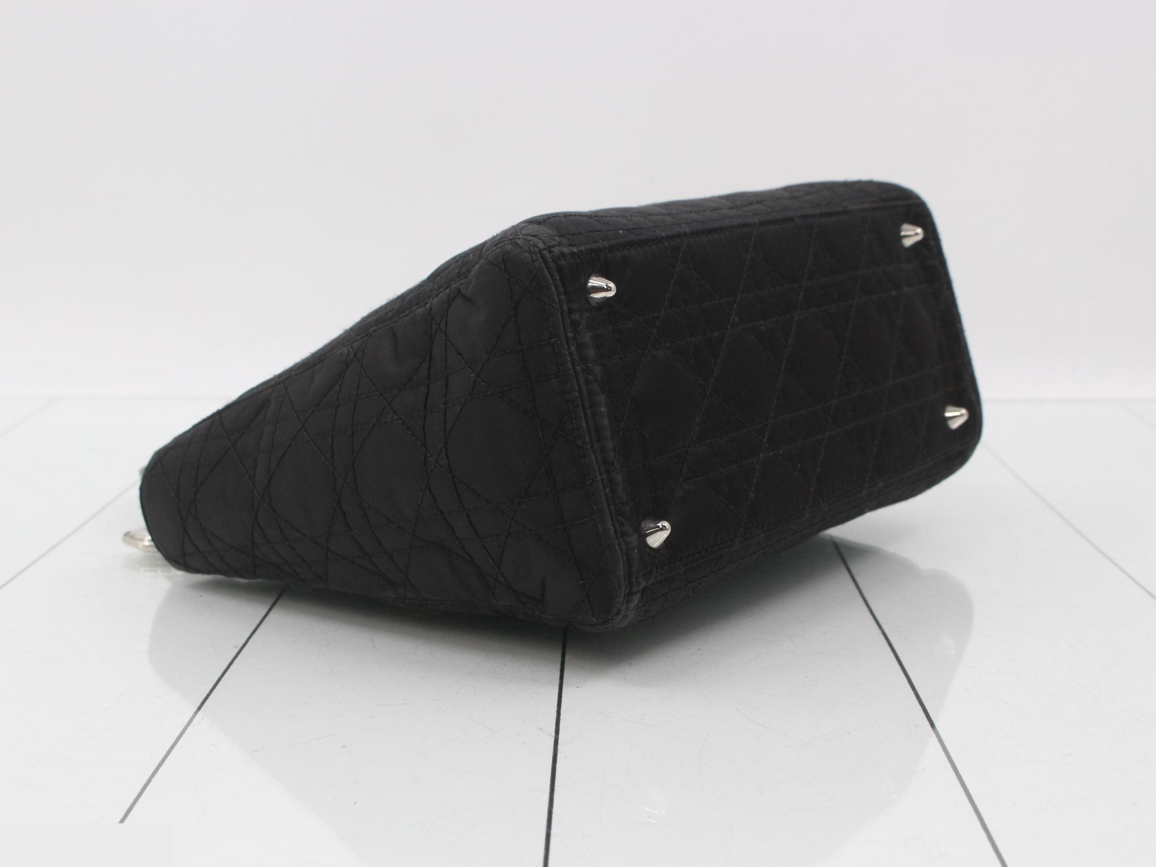 Lady Dior Cannage Lambskin Nylon — view 5
