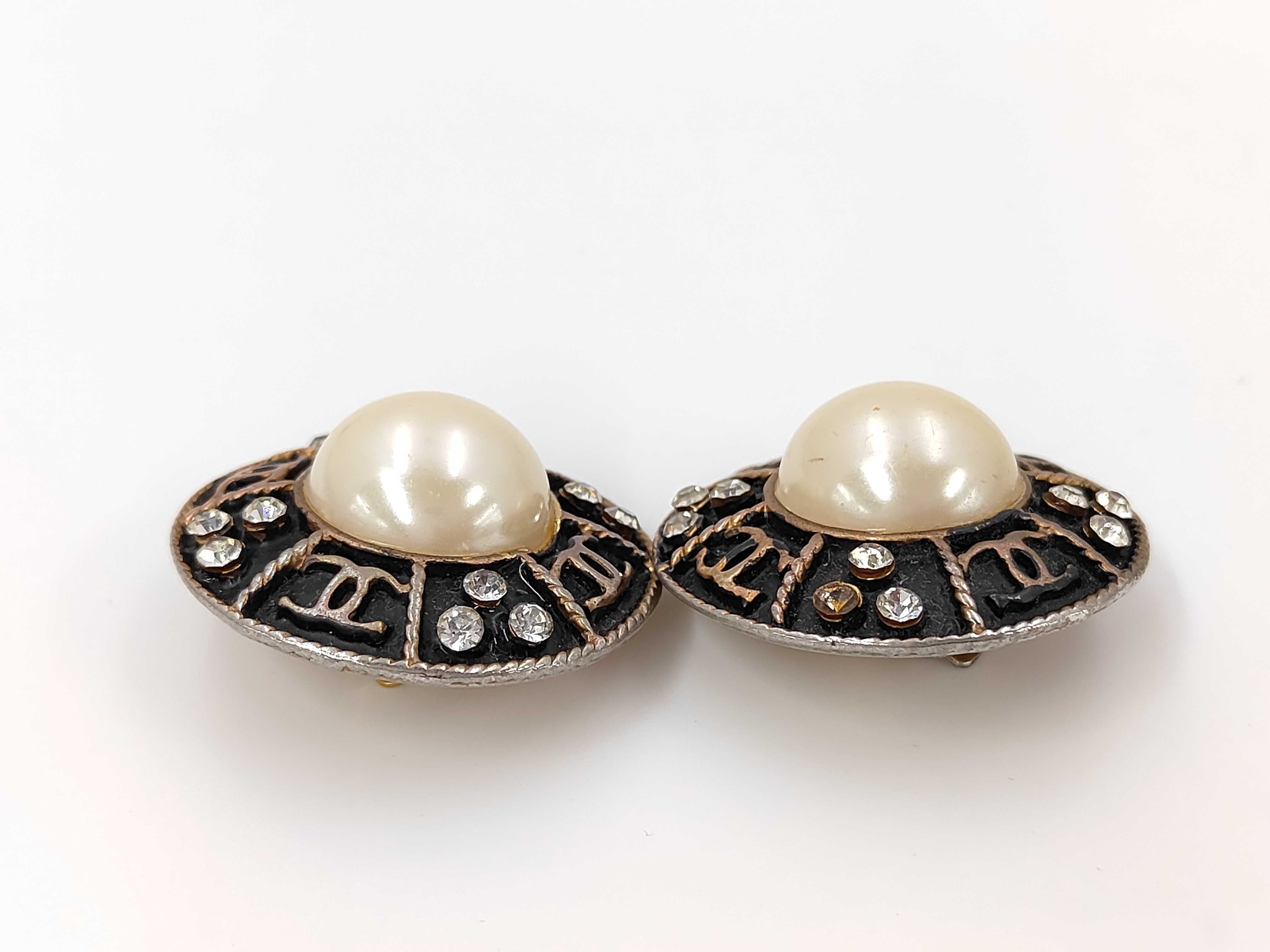 Pearl Coco Mark Earrings — view 3