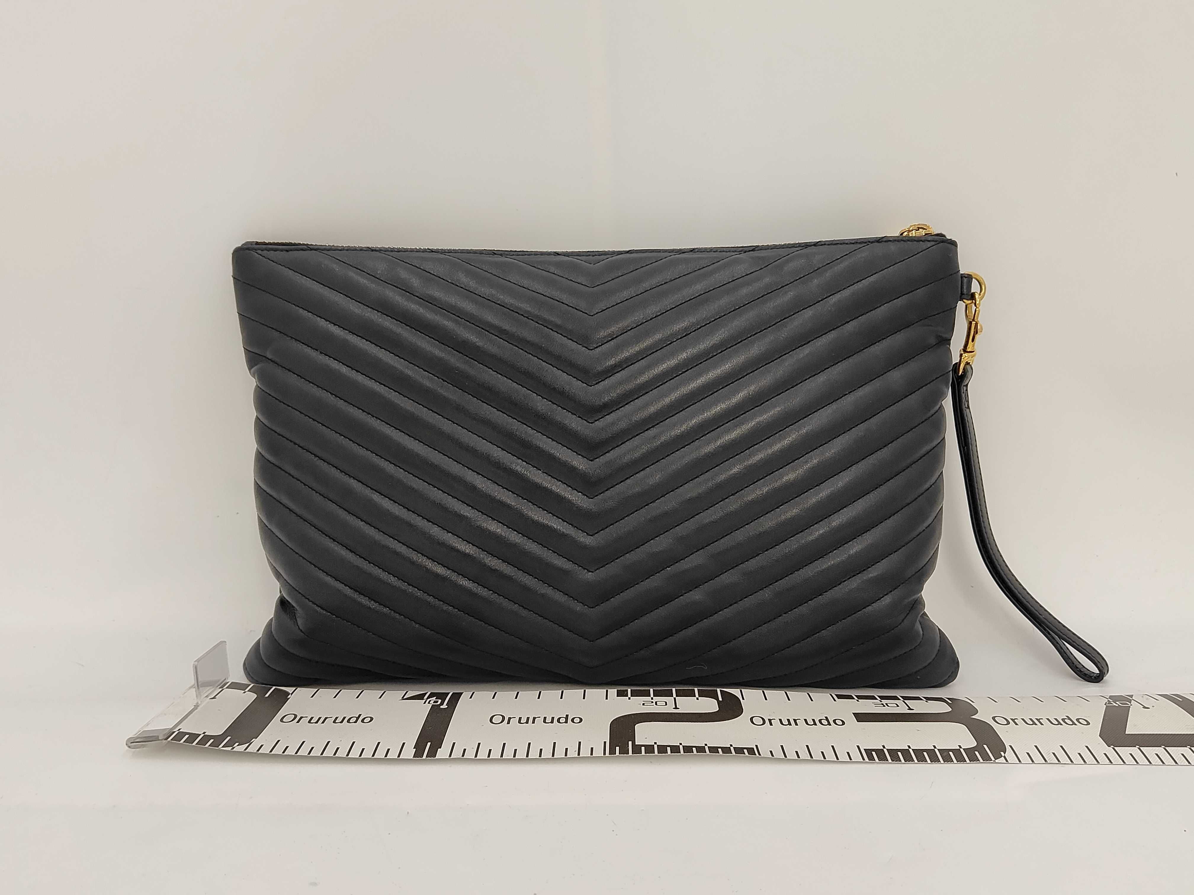 Cassandra Monogram Matelasse Clutch Bag — view 2