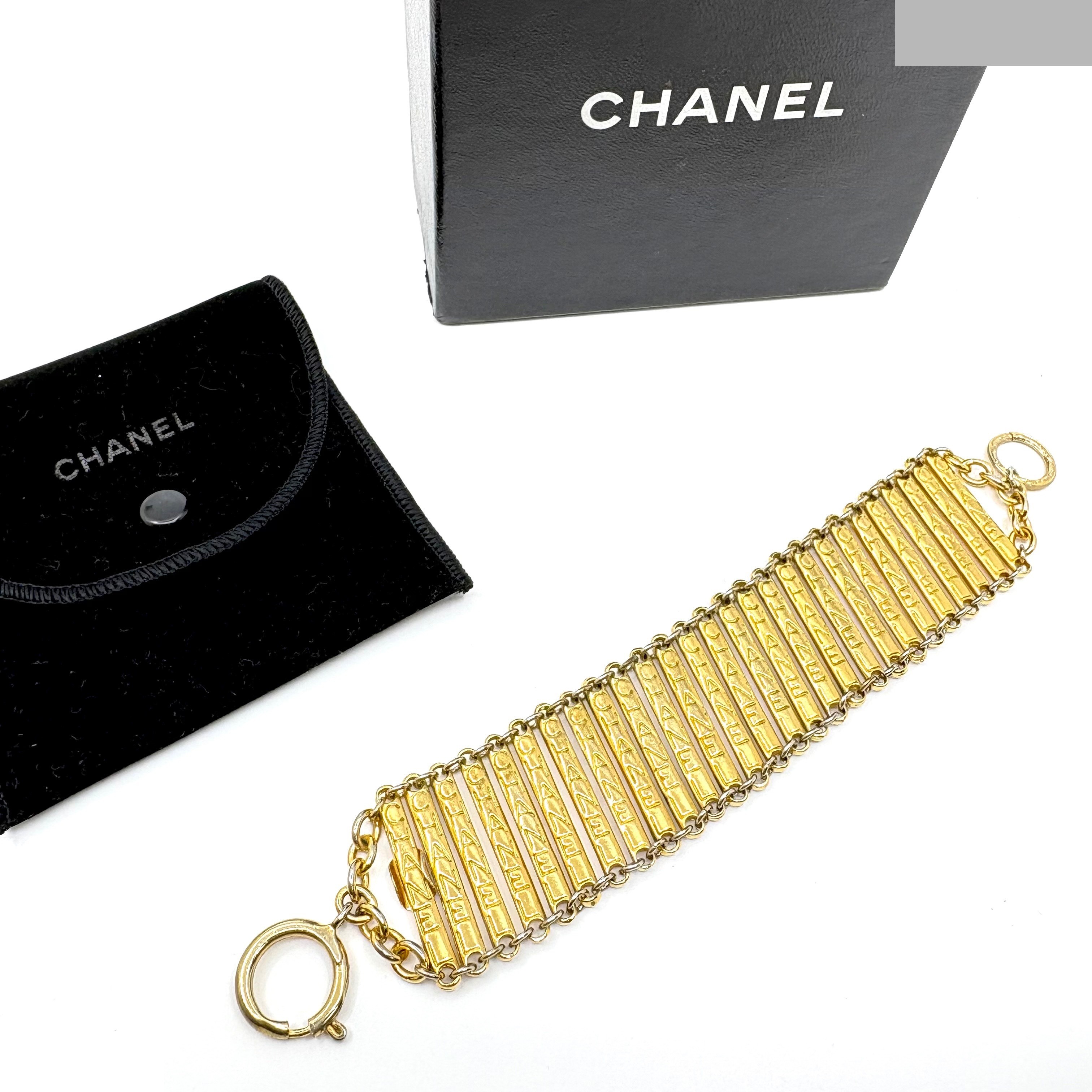 27-strand CHANEL logo bracelet/bangle (metal) — view 2