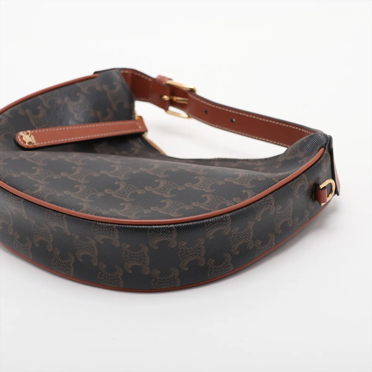 Triomphe Teen Lulu PVC x Leather 2-Way Handbag Brown — view 3