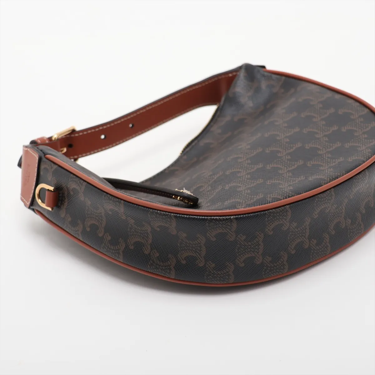 Triomphe Teen Lulu PVC x Leather 2-Way Handbag Brown — view 4