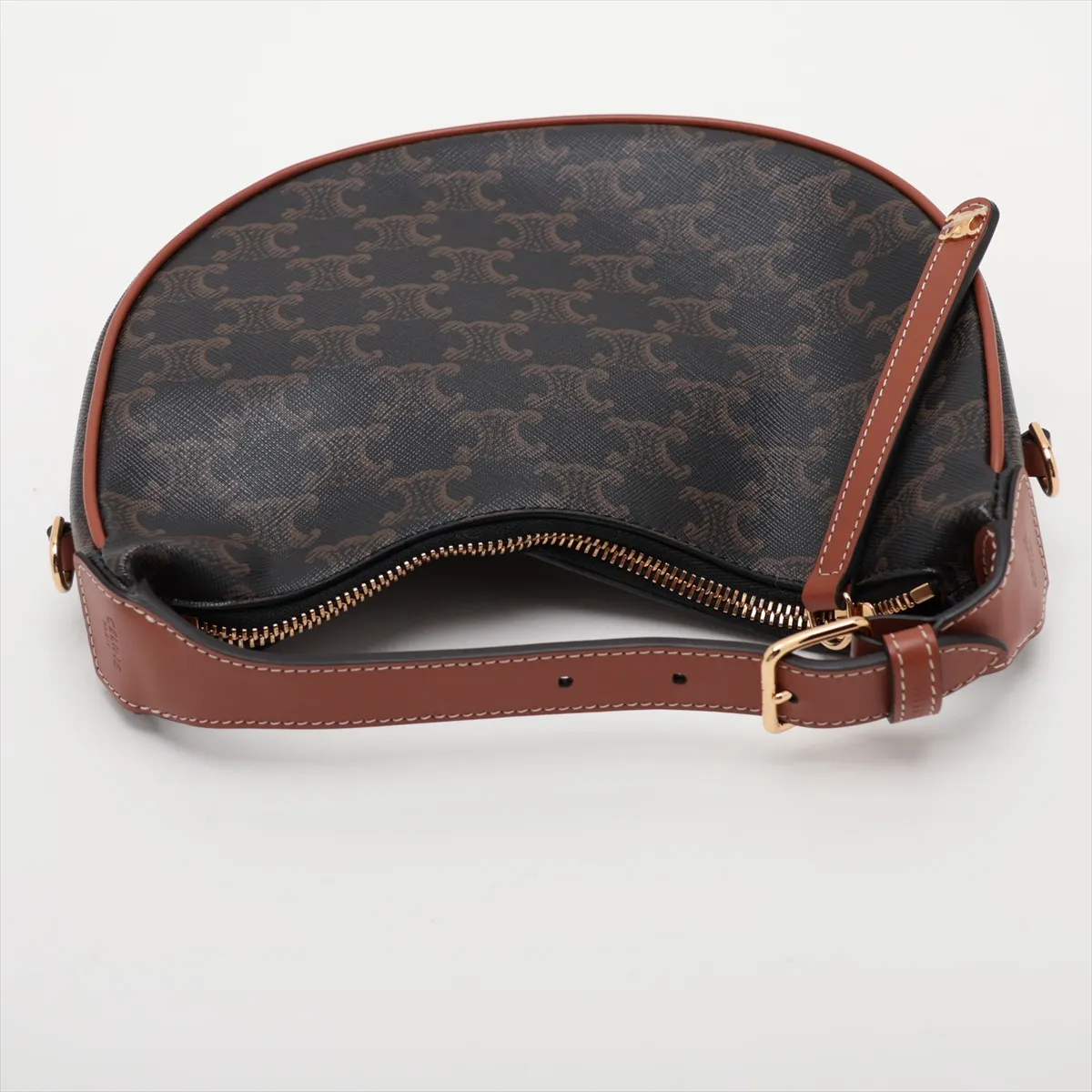 Triomphe Teen Lulu PVC x Leather 2-Way Handbag Brown — view 5