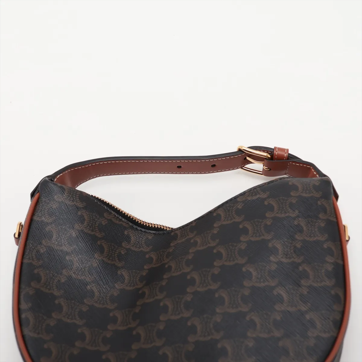 Triomphe Teen Lulu PVC x Leather 2-Way Handbag Brown — view 6