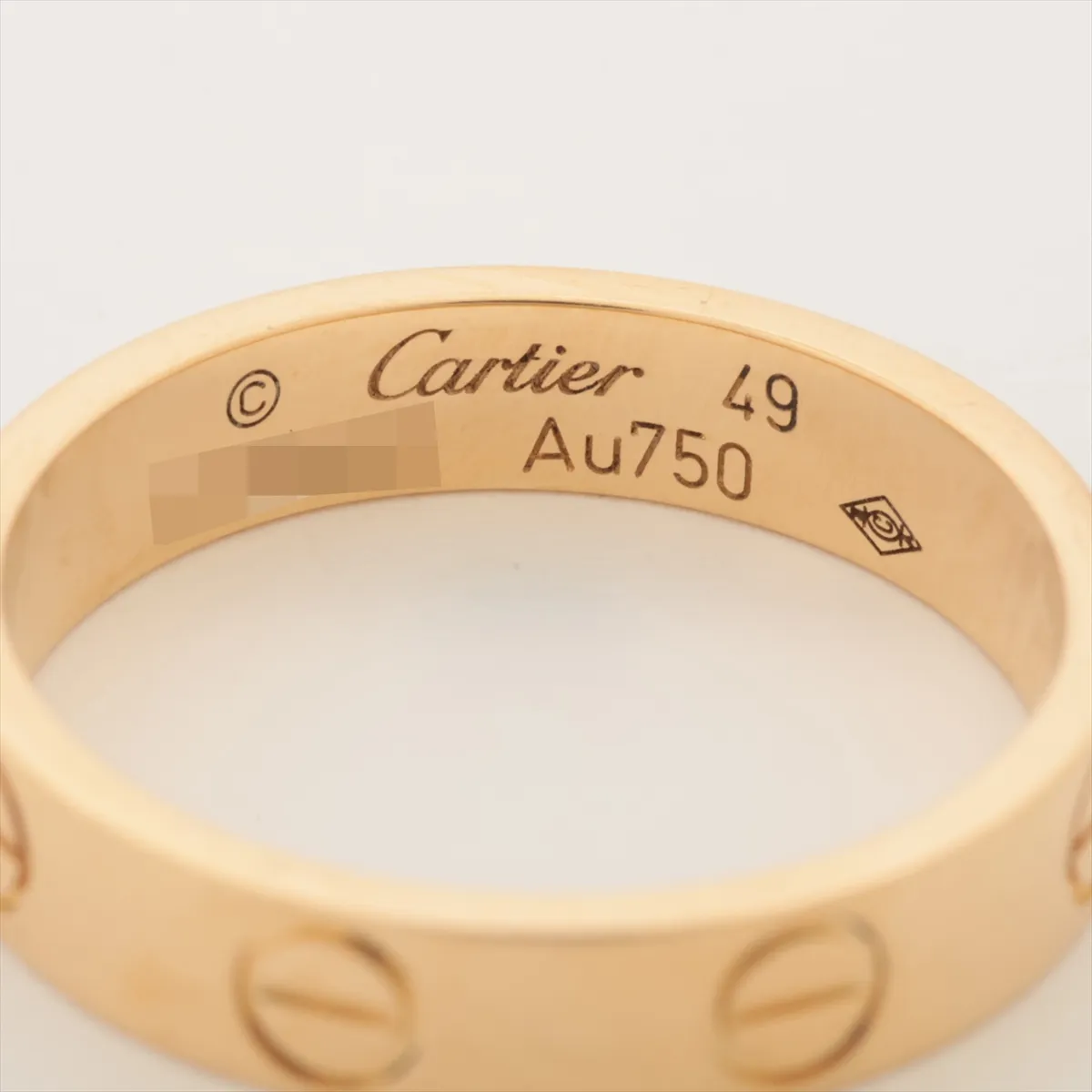 Mini Love Ring 750(YG) 3.0g 49 AHS862 Ddent — view 3