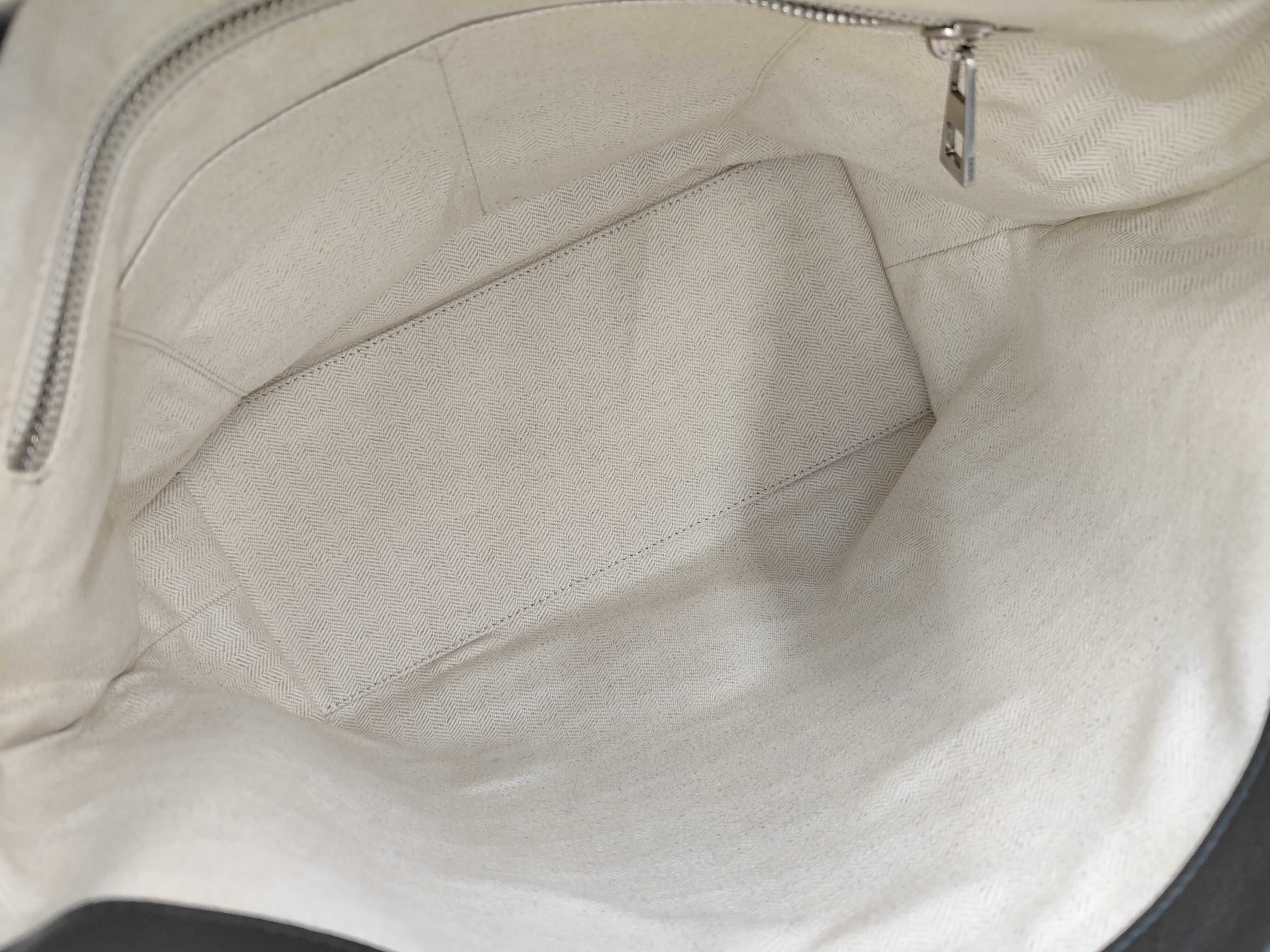 William DeMorgan Cotton Messenger Bag, Blue x White, Shoulder Bag — view 9