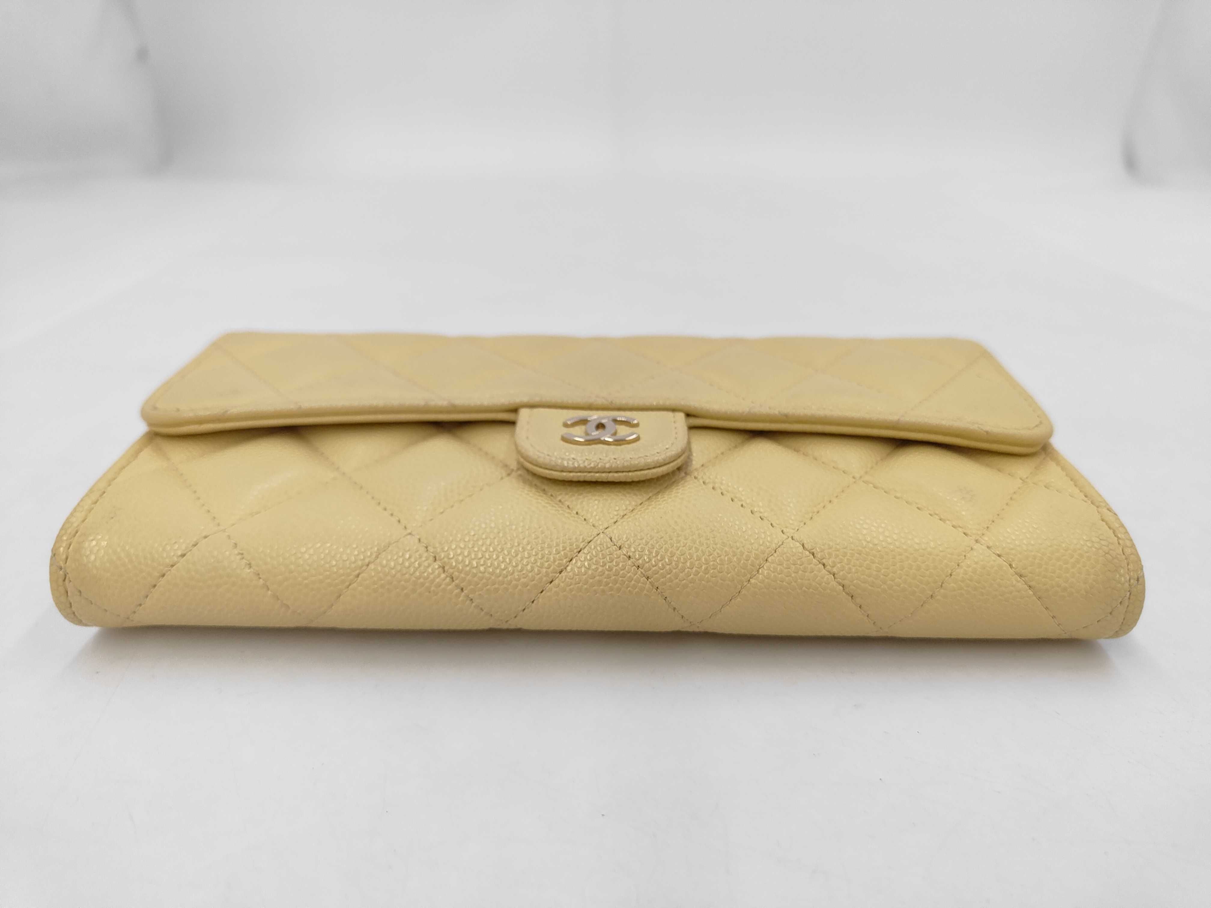 Long Wallet / Matelassé / Caviar Leather / Yellow / TKAE5CAE Wallet — view 3