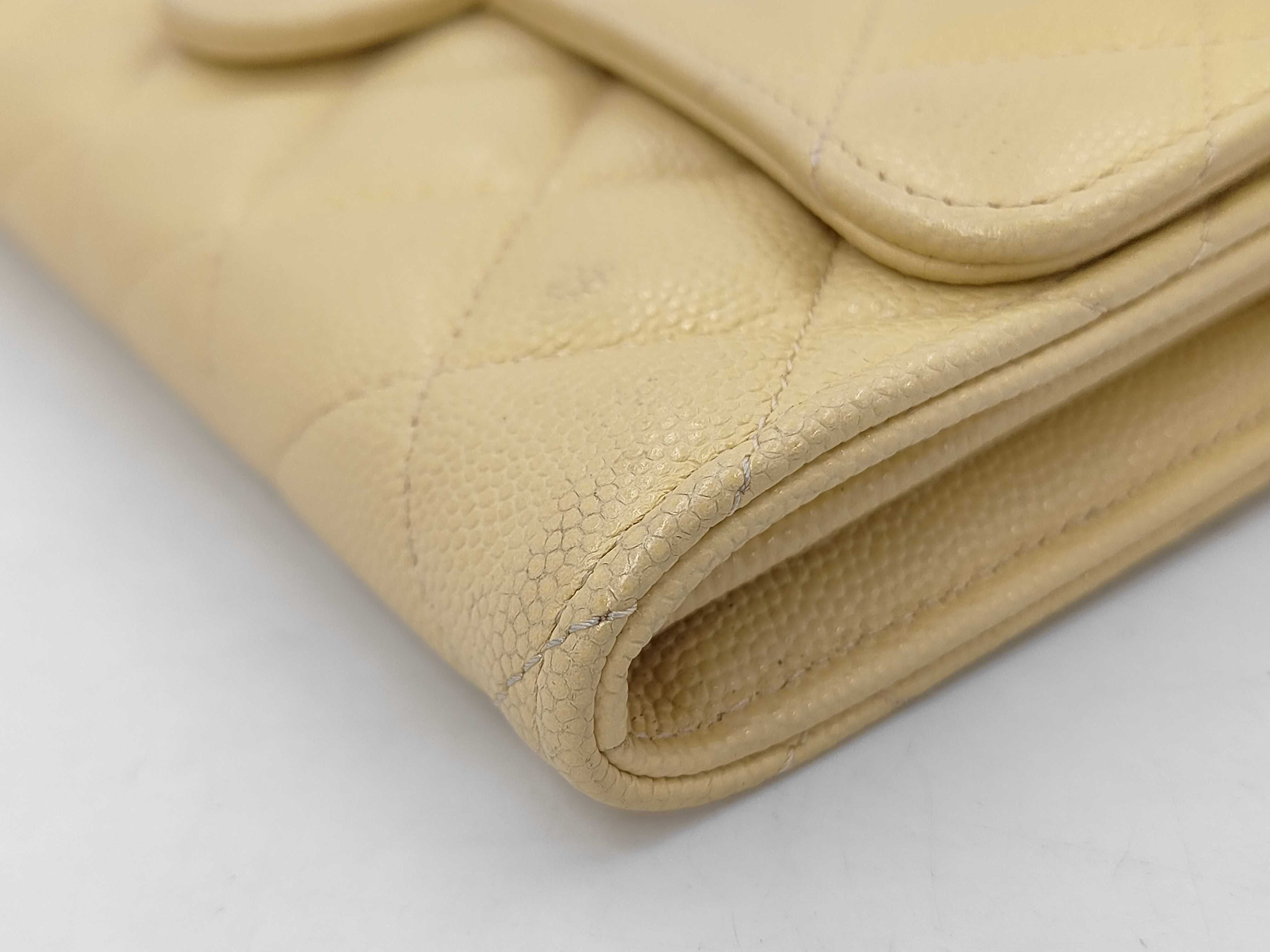 Long Wallet / Matelassé / Caviar Leather / Yellow / TKAE5CAE Wallet — view 4