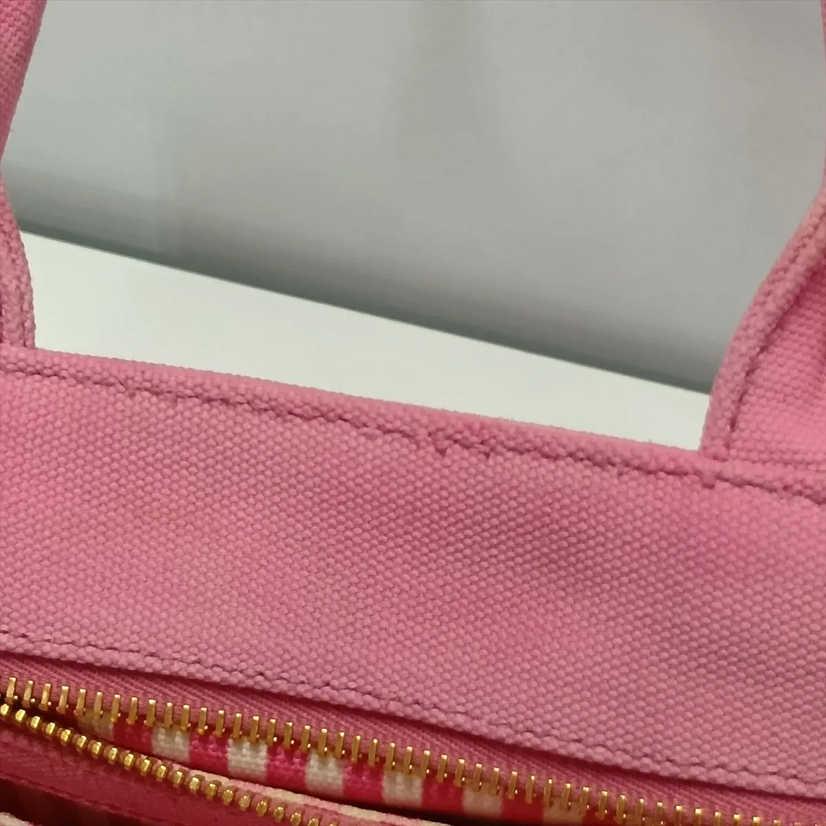 Canapa Canvas x Leather 2-Way Handbag, Pink — view 15