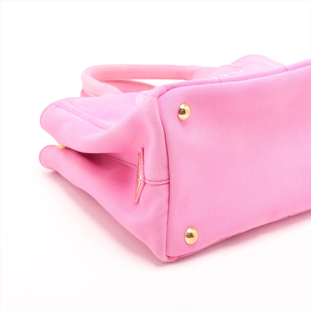Canapa Canvas x Leather 2-Way Handbag, Pink — view 4