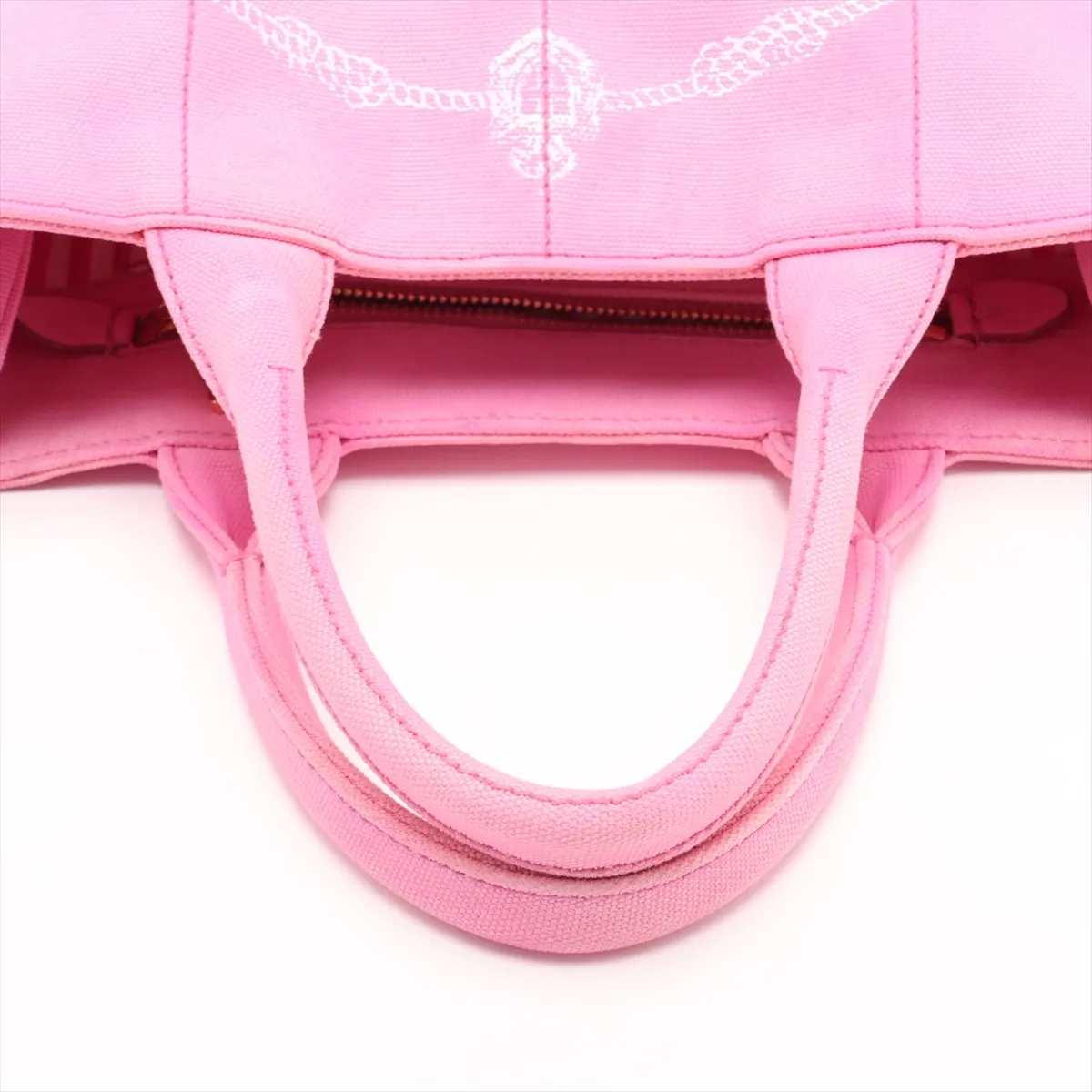 Canapa Canvas x Leather 2-Way Handbag, Pink — view 5