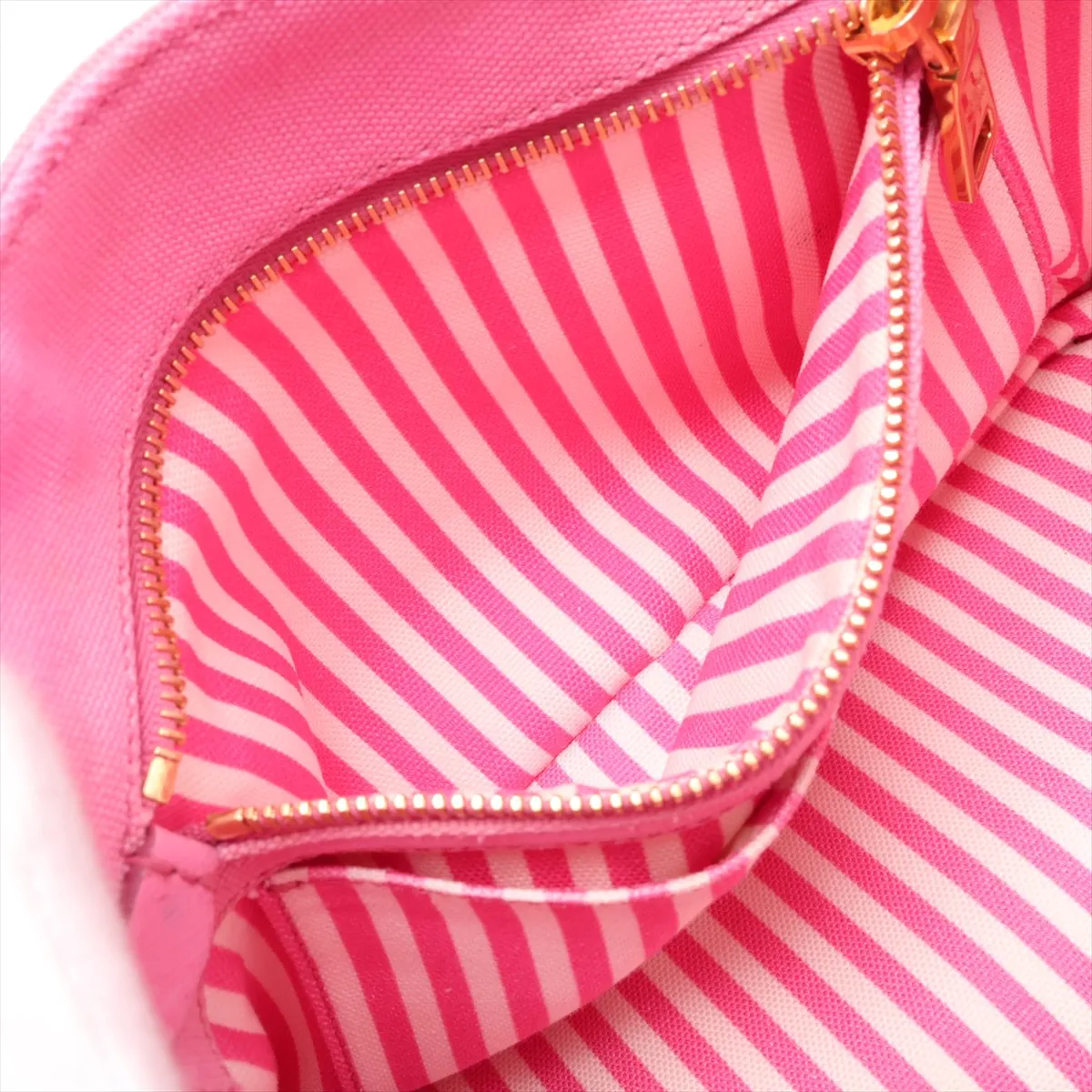 Canapa Canvas x Leather 2-Way Handbag, Pink — view 9