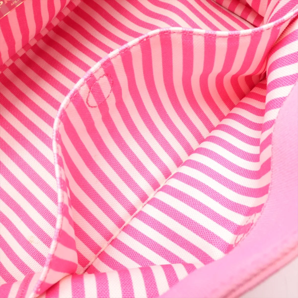 Canapa Canvas x Leather 2-Way Handbag, Pink — view 10