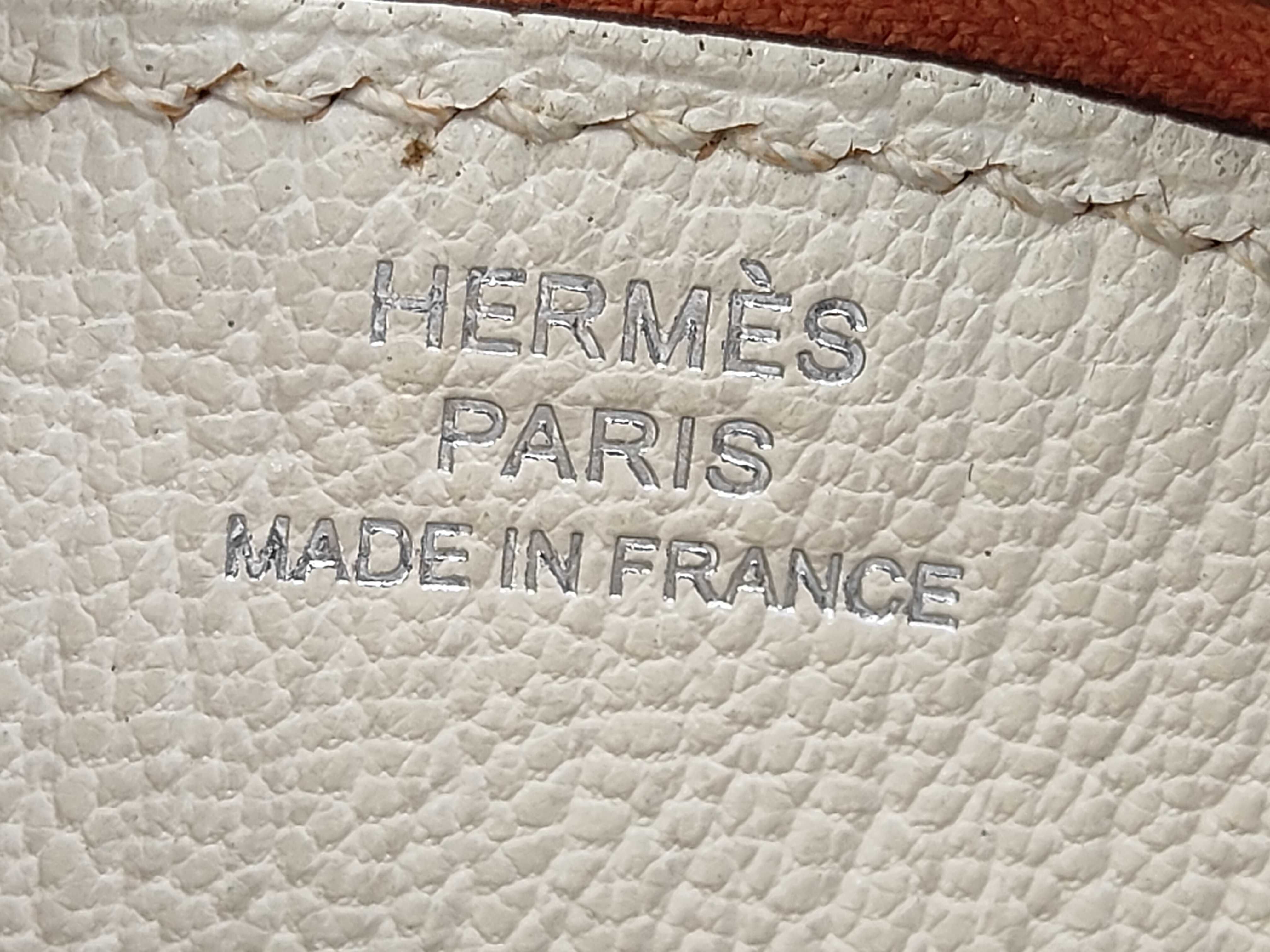 White Calfskin Paddock Y Stamp Coin Case — view 6