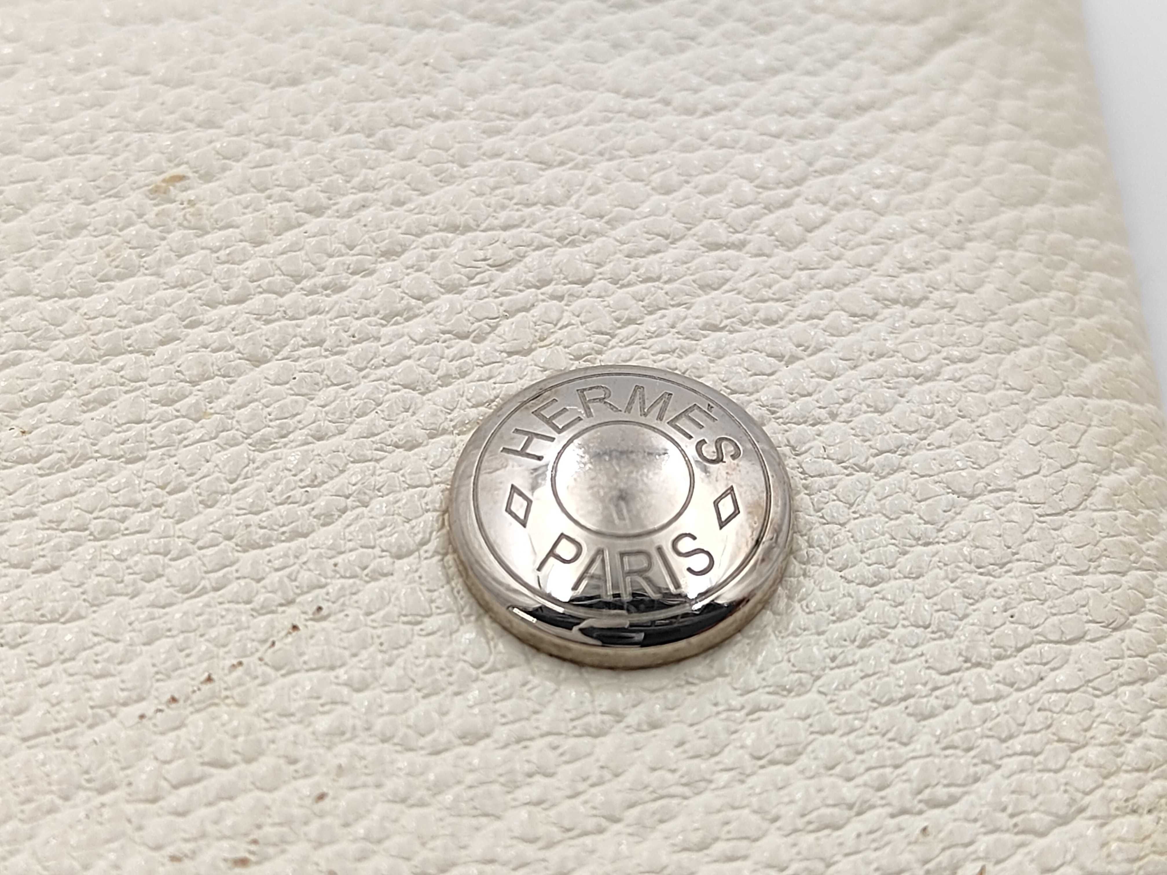 White Calfskin Paddock Y Stamp Coin Case — view 8