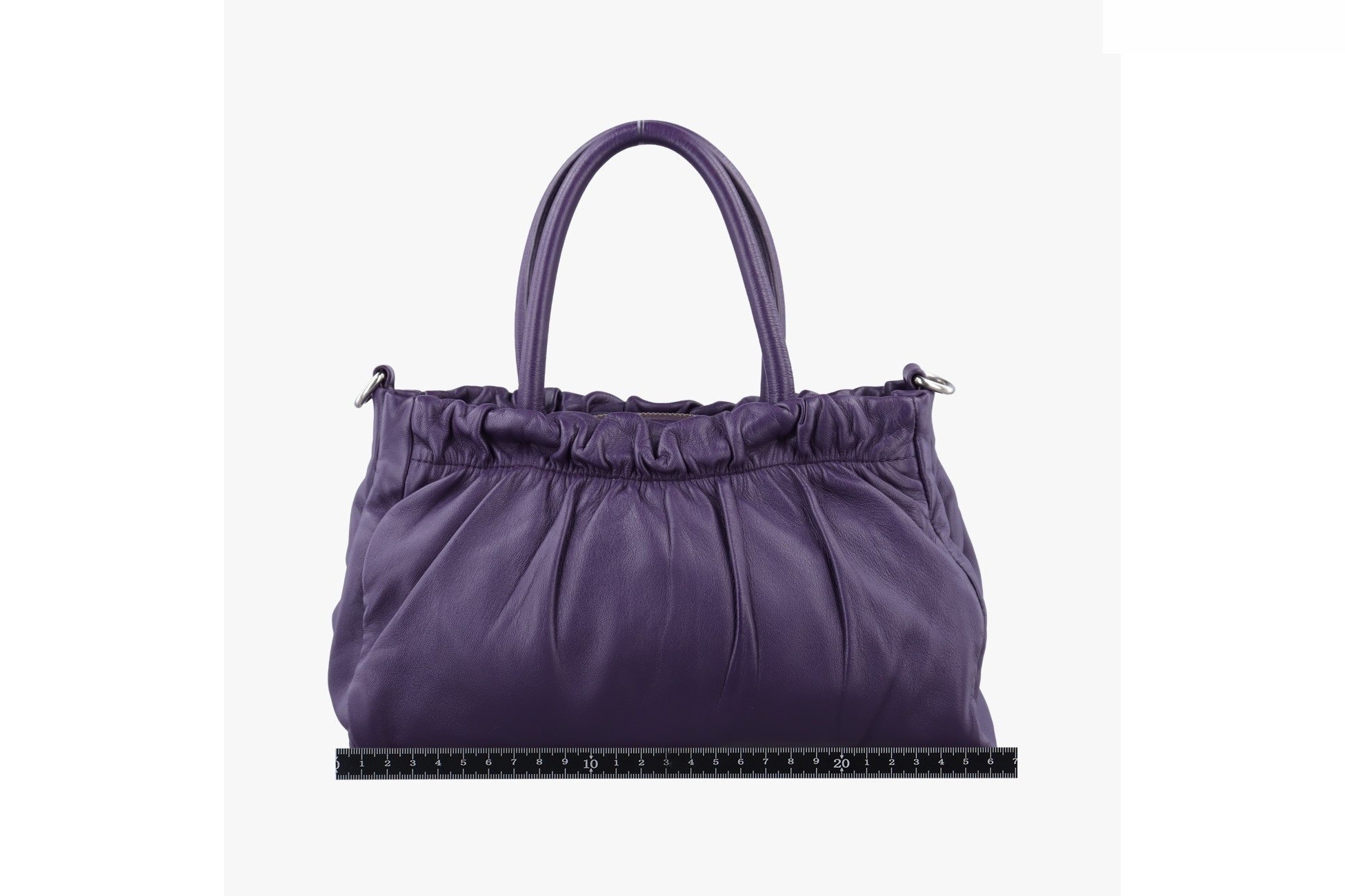 Ribbon Gather Leather Purple — view 2