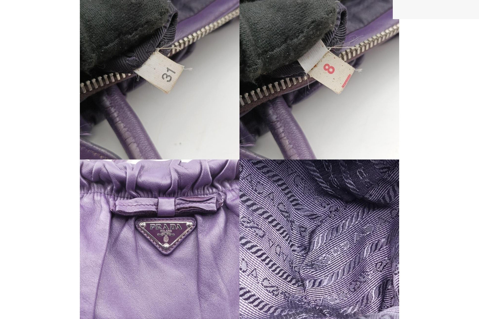 Ribbon Gather Leather Purple — view 8