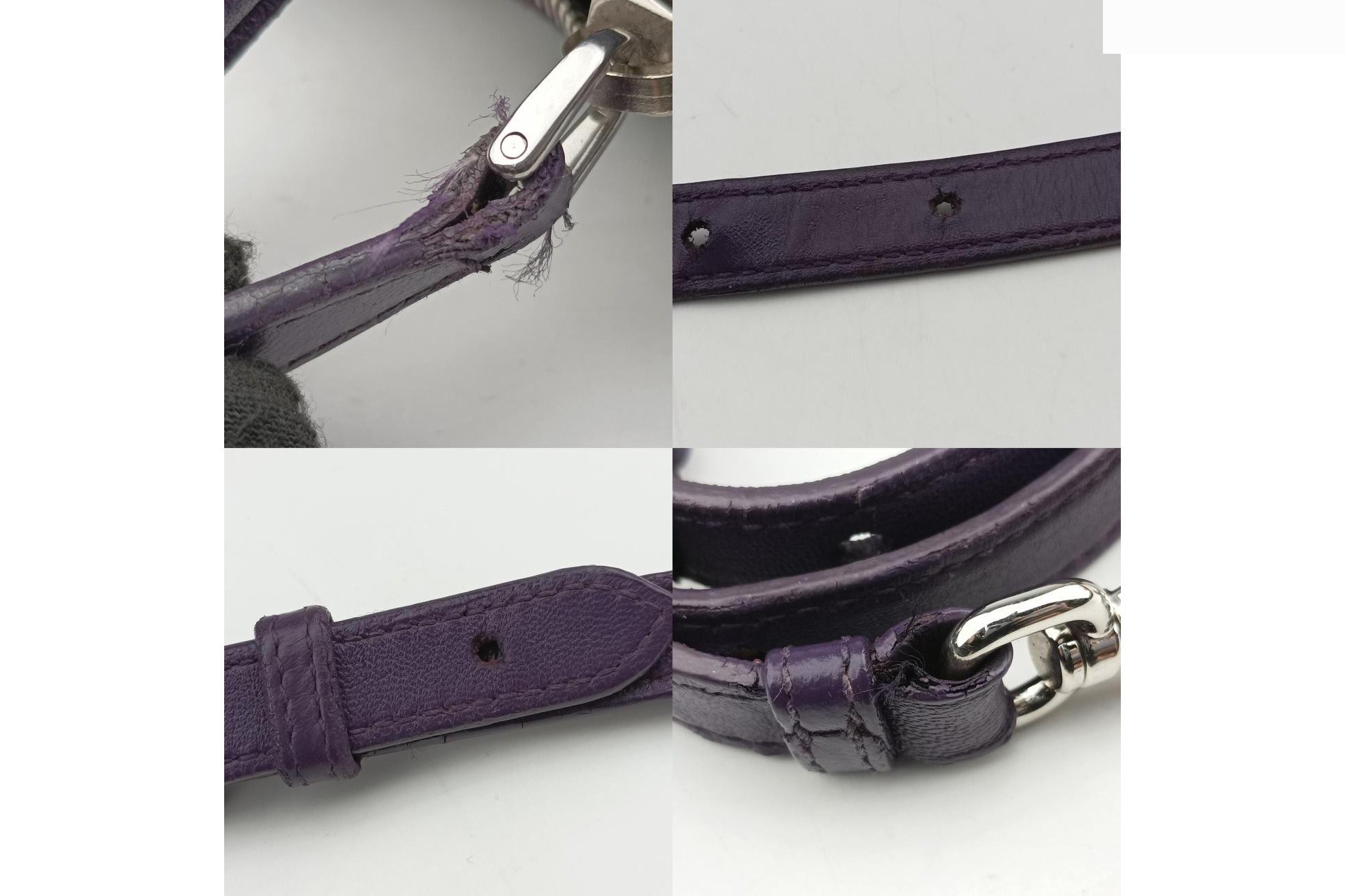 Ribbon Gather Leather Purple — view 10