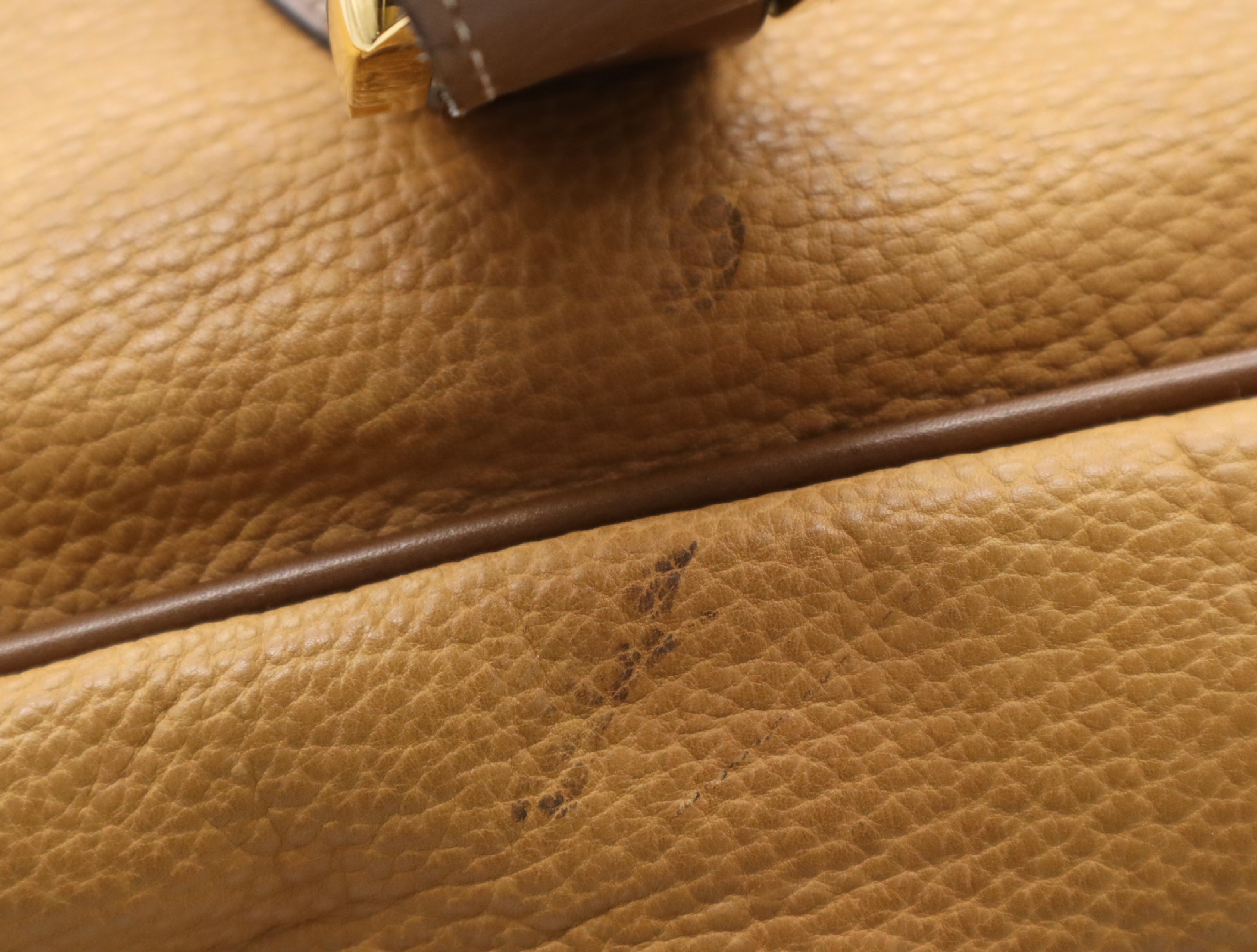 Leather Amazona Boston Bag, Brown, Gold Hardware — view 14