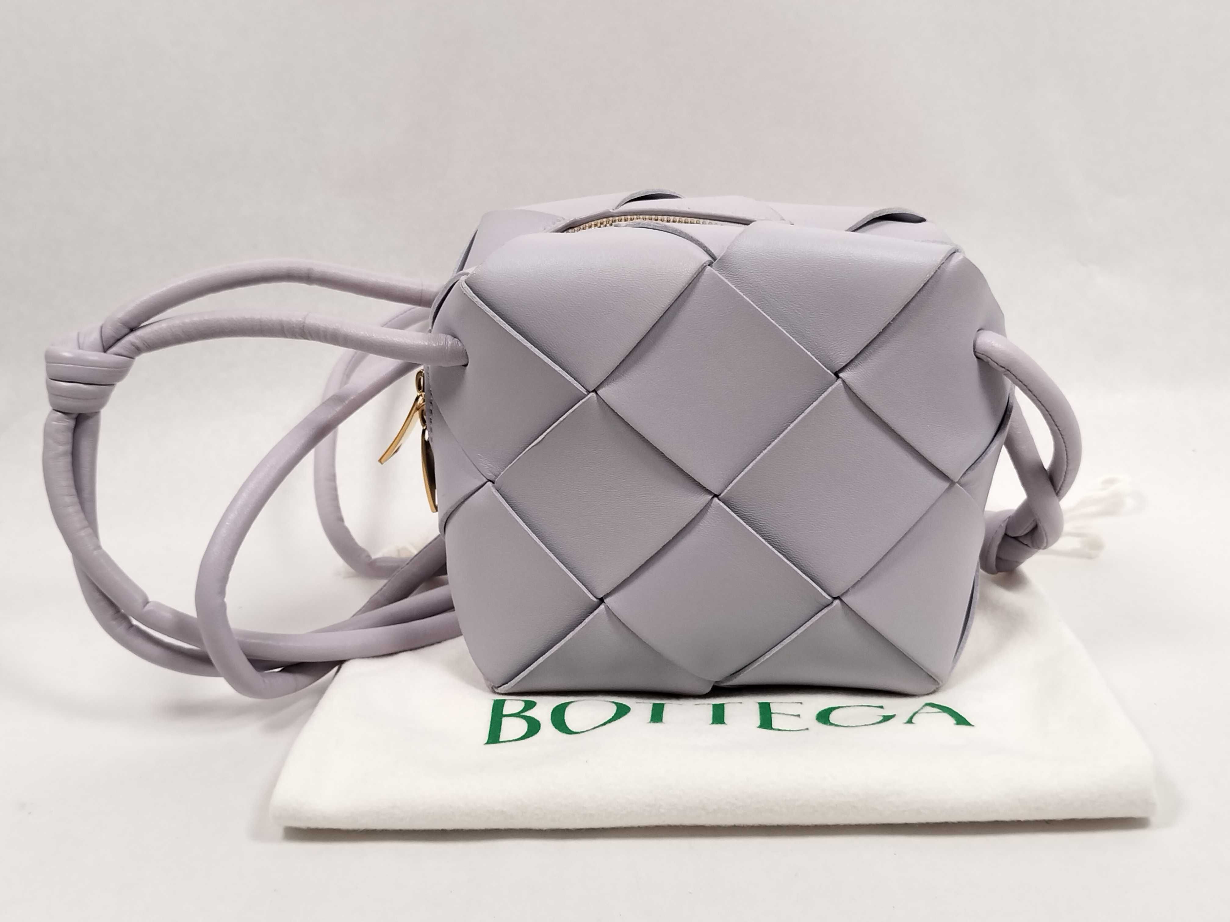 Light Purple Lambskin Cassette Shoulder Bag